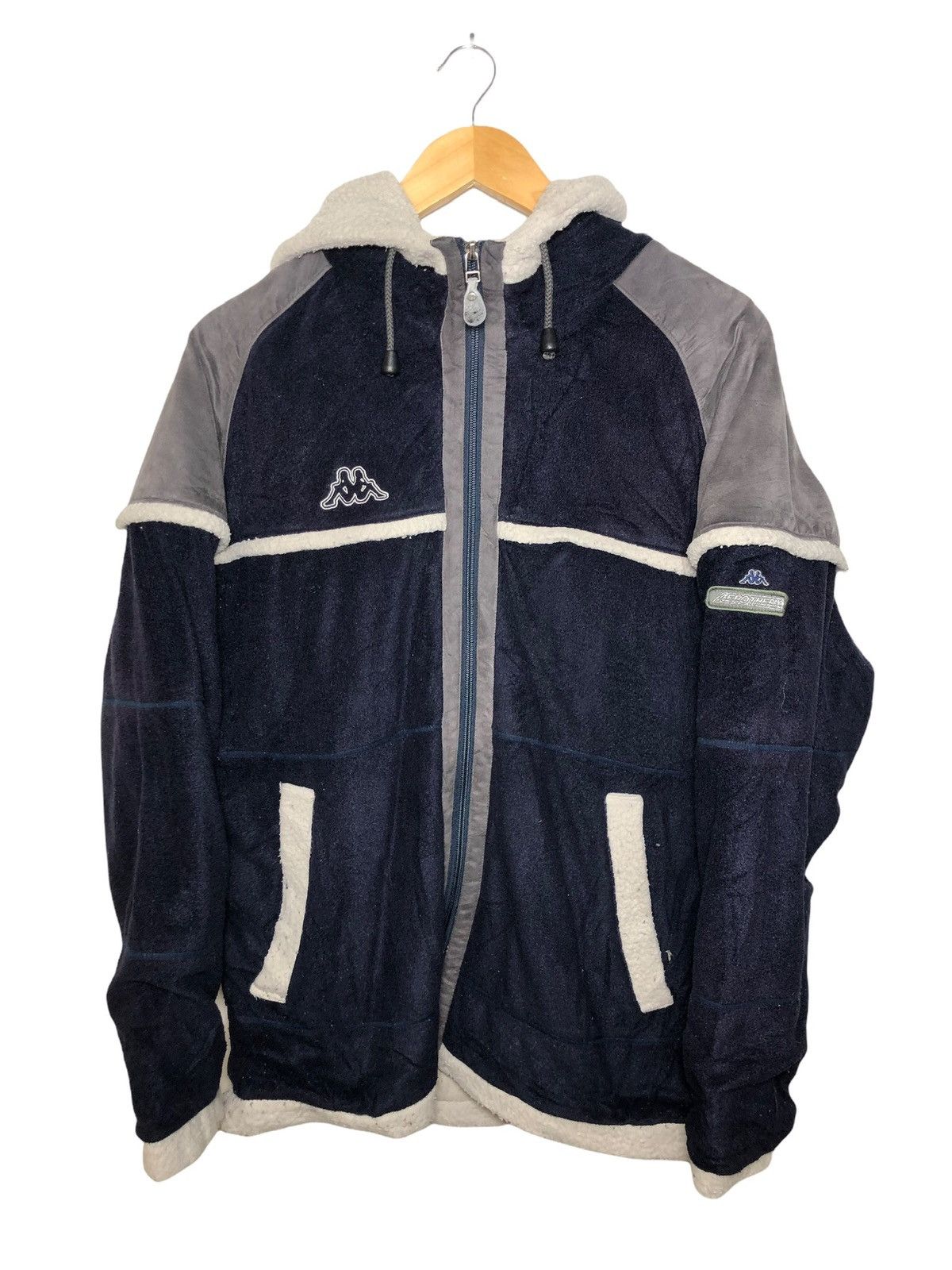 Kappa × Vintage Kappa Sport Fleece Jacket Sweater Hoodie Full Zipper Size US L / EU 52-54 / 3 - 1 Thumbnail