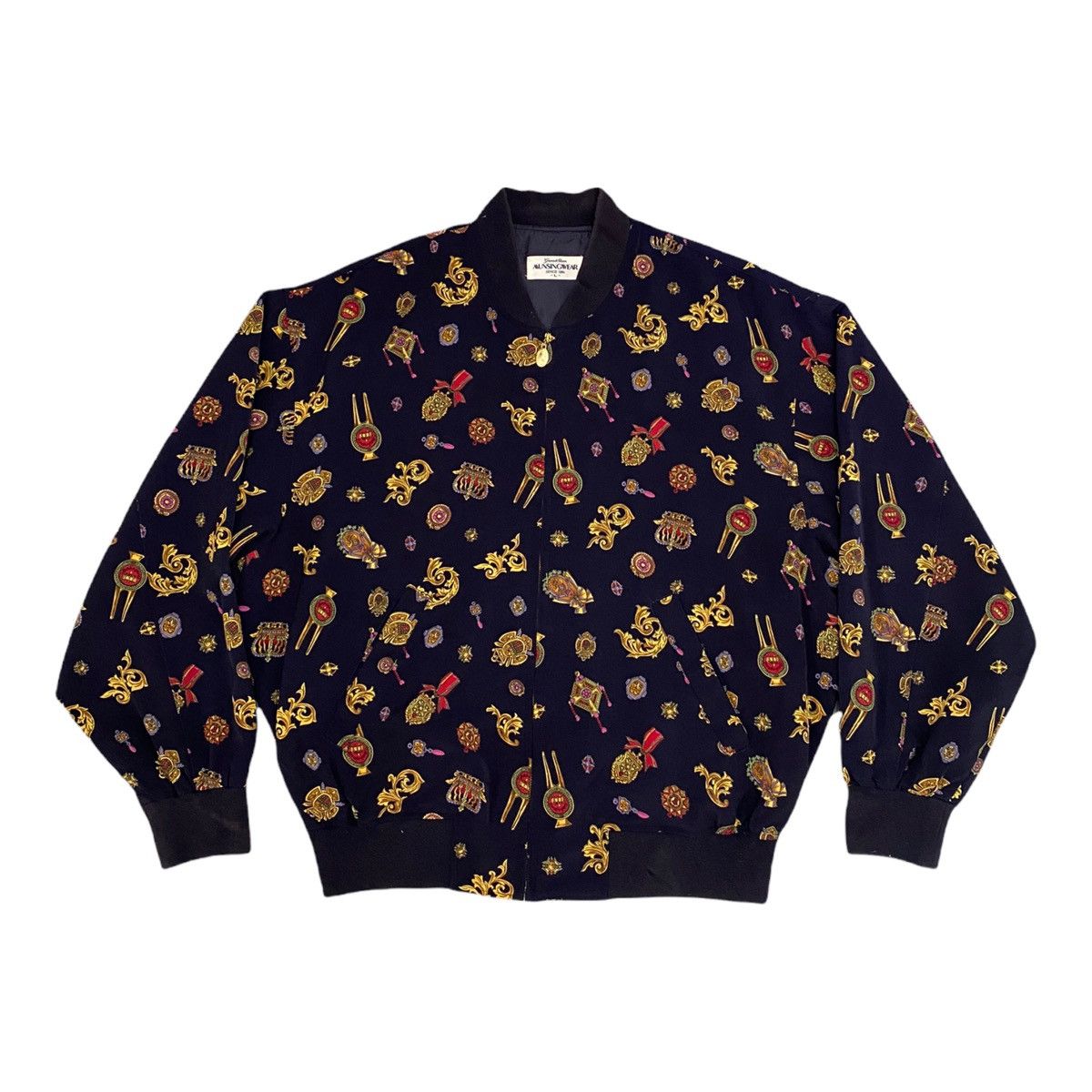 If Six Was Nine 🔥RARE 🇮🇹 ARCHIVE GRANDSLAM MUNSINGWEAR SILK BOMBER JACKET Size US M / EU 48-50 / 2 - 10 Thumbnail