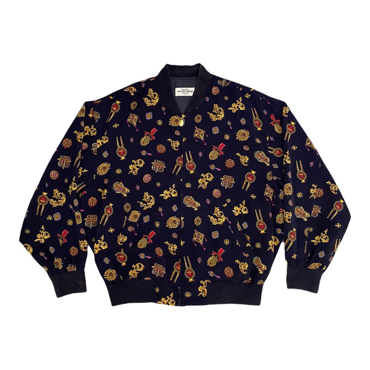 If Six Was Nine 🔥RARE 🇮🇹 ARCHIVE GRANDSLAM MUNSINGWEAR SILK BOMBER JACKET Size US M / EU 48-50 / 2 - 11 Thumbnail