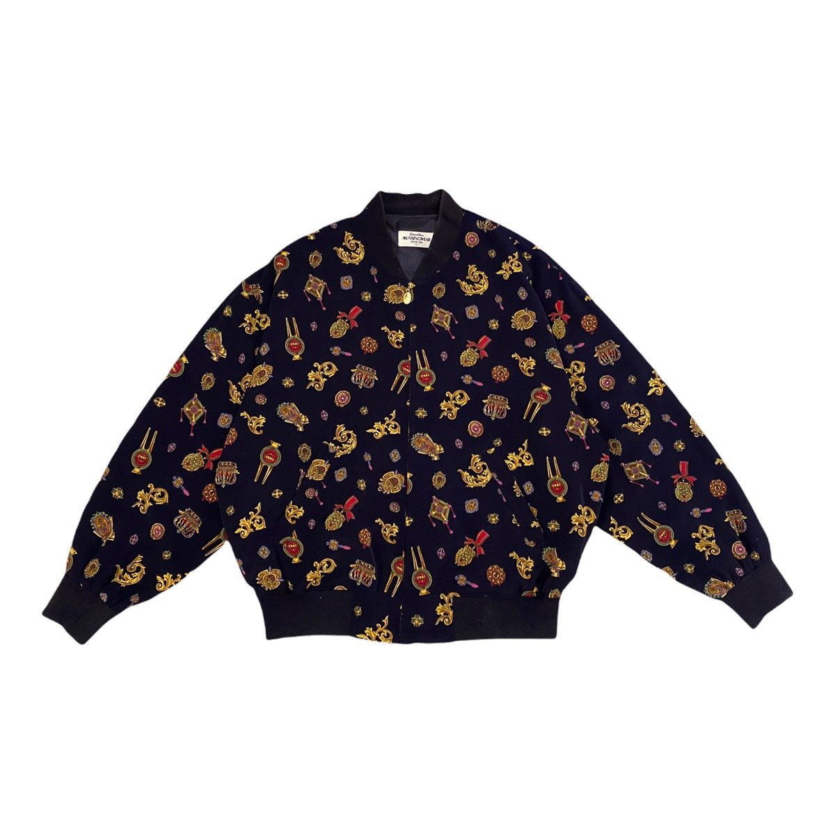 If Six Was Nine 🔥RARE 🇮🇹 ARCHIVE GRANDSLAM MUNSINGWEAR SILK BOMBER JACKET Size US M / EU 48-50 / 2 - 3 Thumbnail