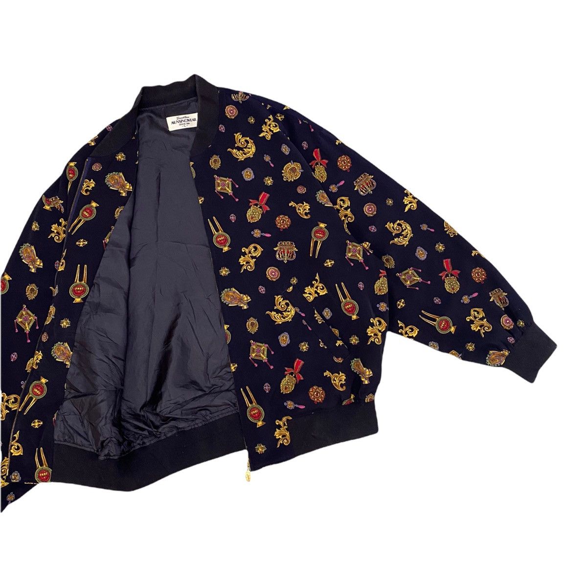If Six Was Nine 🔥RARE 🇮🇹 ARCHIVE GRANDSLAM MUNSINGWEAR SILK BOMBER JACKET Size US M / EU 48-50 / 2 - 8 Thumbnail