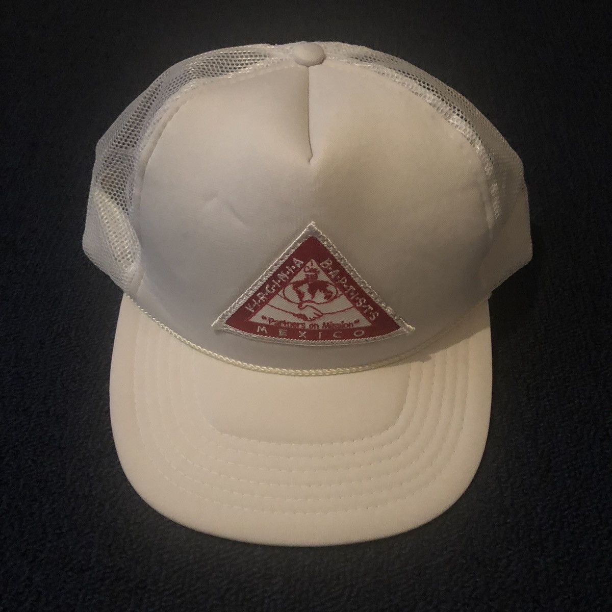 Vintage Vintage 90s Mexico Virginia Baptist World Peace Trucker Hat Size ONE SIZE - 2 Thumbnail