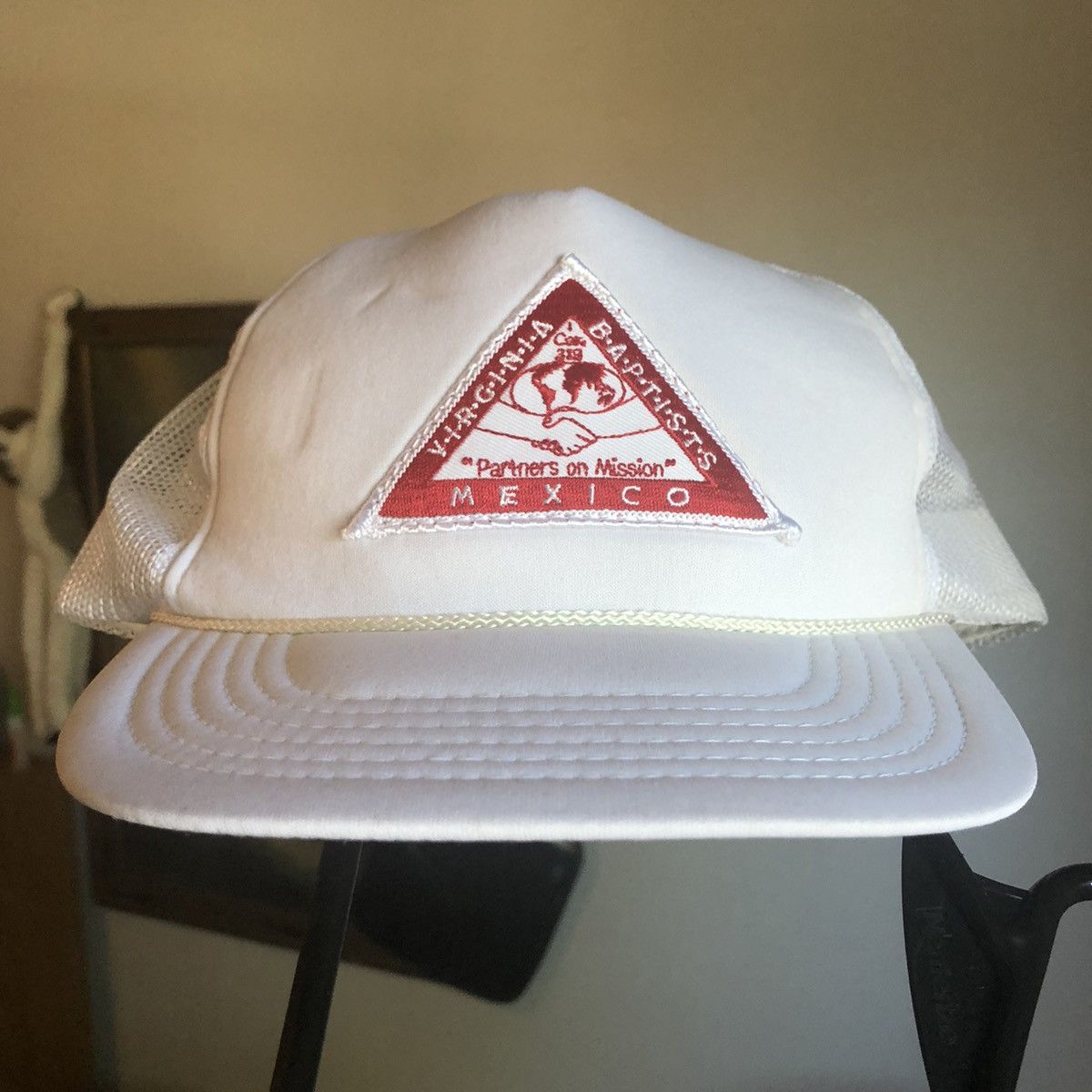 Vintage Vintage 90s Mexico Virginia Baptist World Peace Trucker Hat Size ONE SIZE - 1 Thumbnail