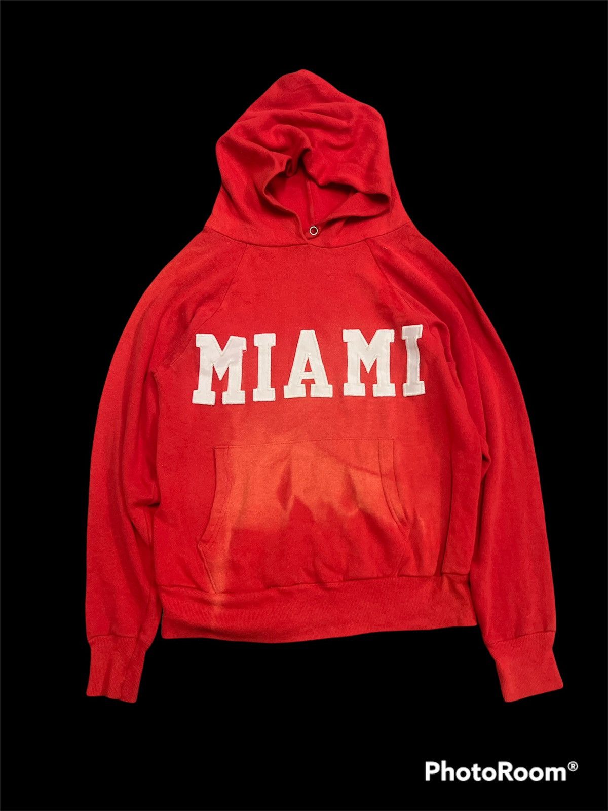 Velva Sheen × Vintage Vintage 80’s Sun Faded MIAMI after Hood Sweetshirt Size US S / EU 44-46 / 1 - 1 Thumbnail