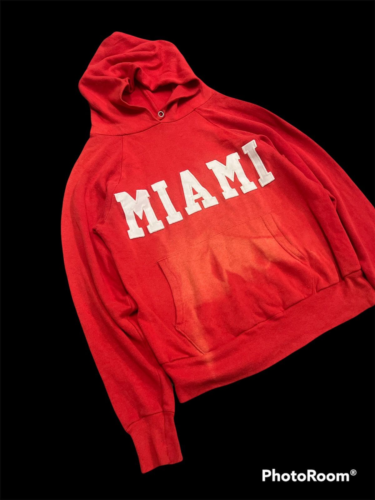Velva Sheen × Vintage Vintage 80’s Sun Faded MIAMI after Hood Sweetshirt Size US S / EU 44-46 / 1 - 4 Thumbnail