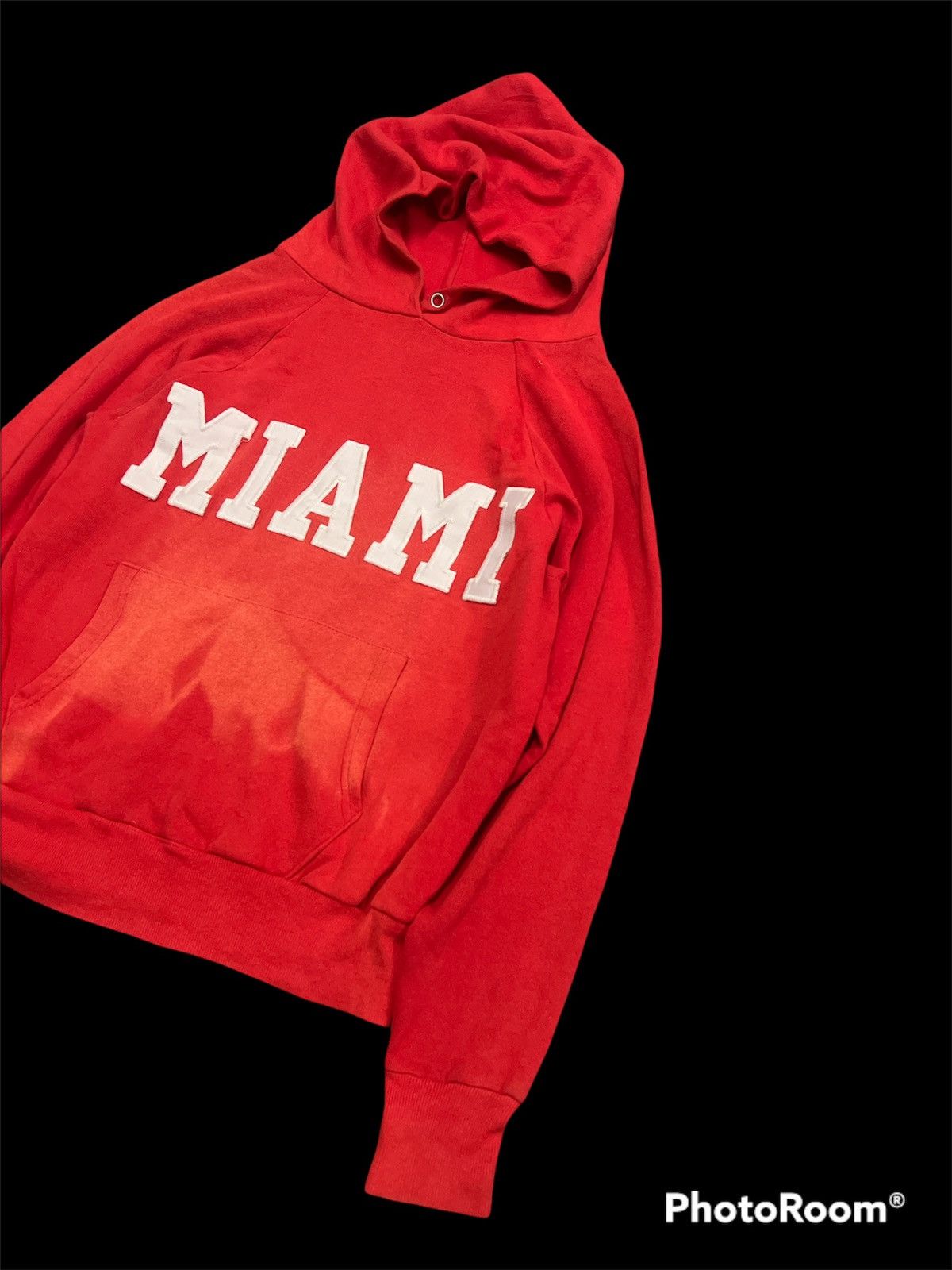 Velva Sheen × Vintage Vintage 80’s Sun Faded MIAMI after Hood Sweetshirt Size US S / EU 44-46 / 1 - 3 Thumbnail