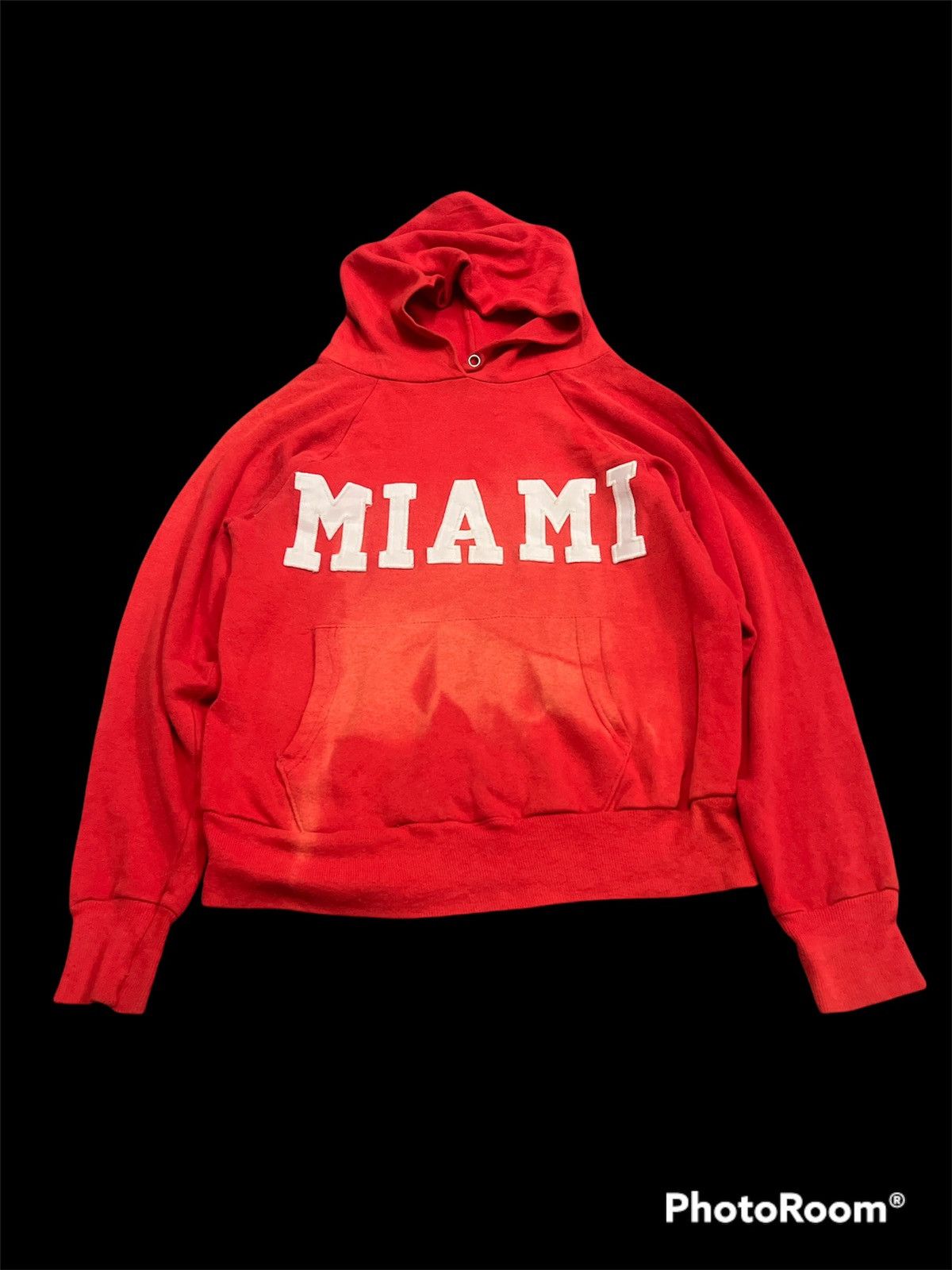 Velva Sheen × Vintage Vintage 80’s Sun Faded MIAMI after Hood Sweetshirt Size US S / EU 44-46 / 1 - 2 Thumbnail