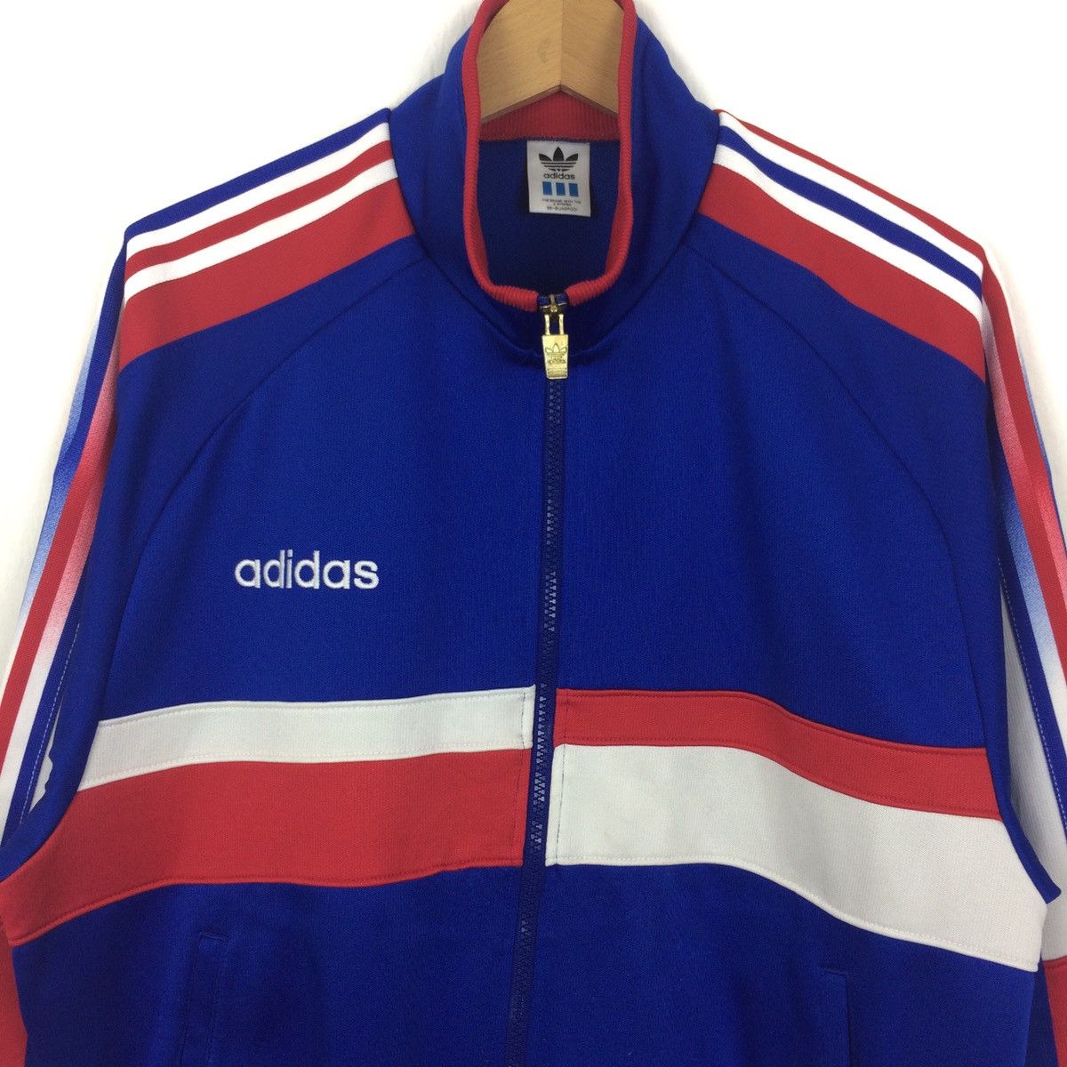 Adidas × Descente RARE!!! Adidas Multicolour Three Stripes Fullzipped Jacket Size US L / EU 52-54 / 3 - 3 Thumbnail