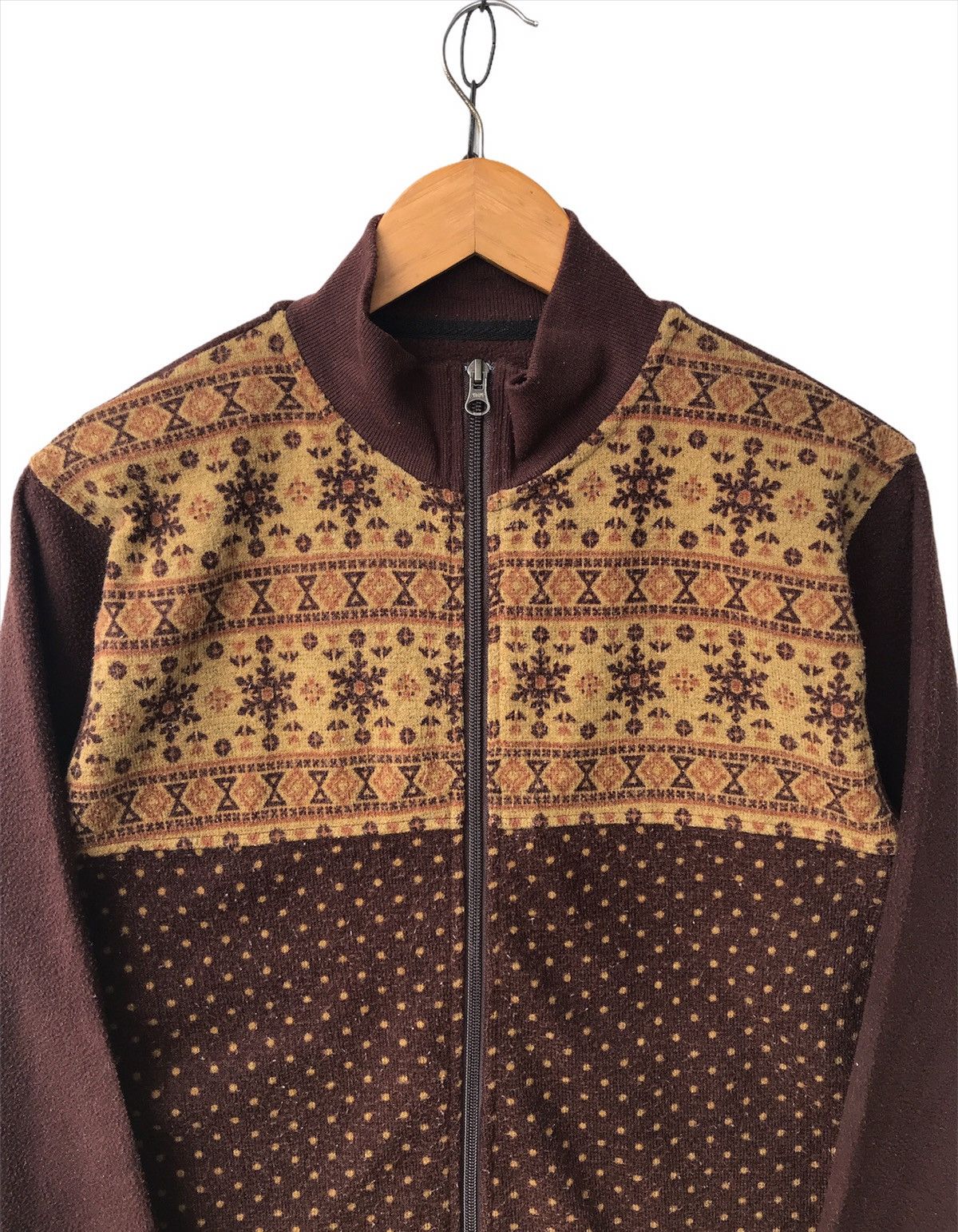 Kansai Yamamoto Aztec Symbolism Cotton Fleece Zipper LS Shirt Size US M / EU 48-50 / 2 - 2 Thumbnail