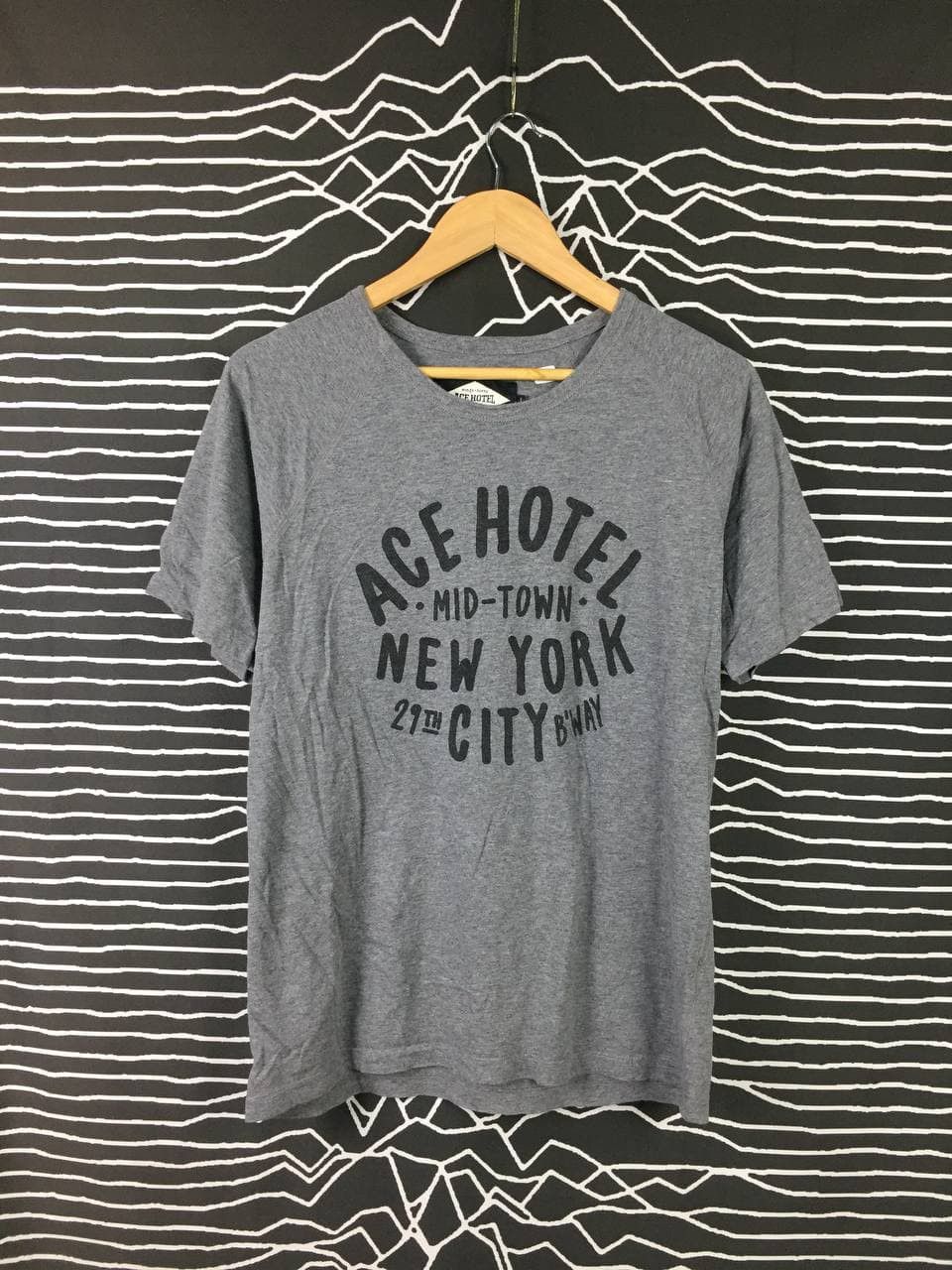 image of Wings + Horns X Ace Hotel X Beams Fashion Brand Tee in Heather Grey, Men's (Size Medium)