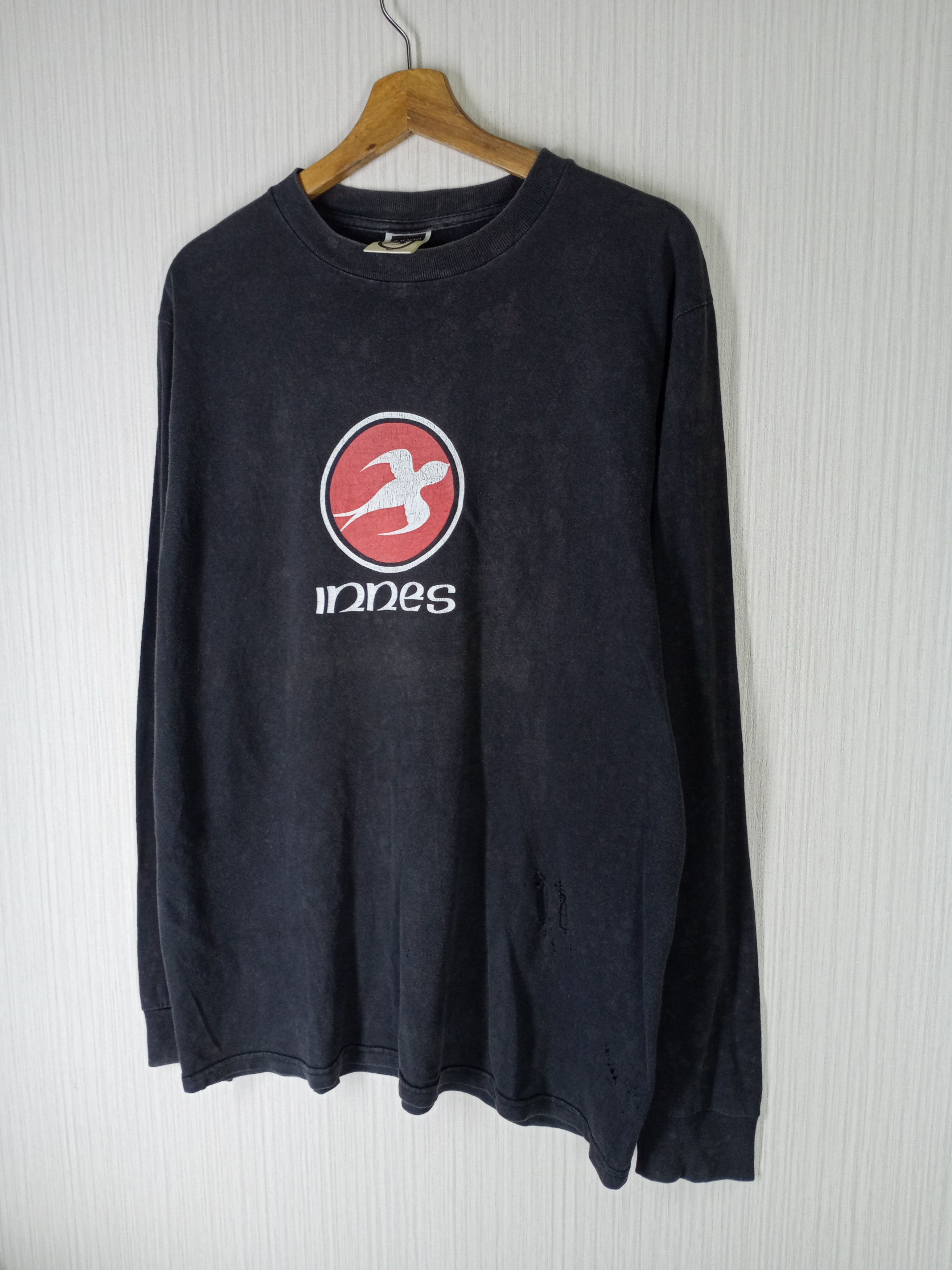 Hook-Ups Rare Vintage 90's Innes Skateboard Big Logo Distressed Tee Size US M / EU 48-50 / 2 - 3 Thumbnail