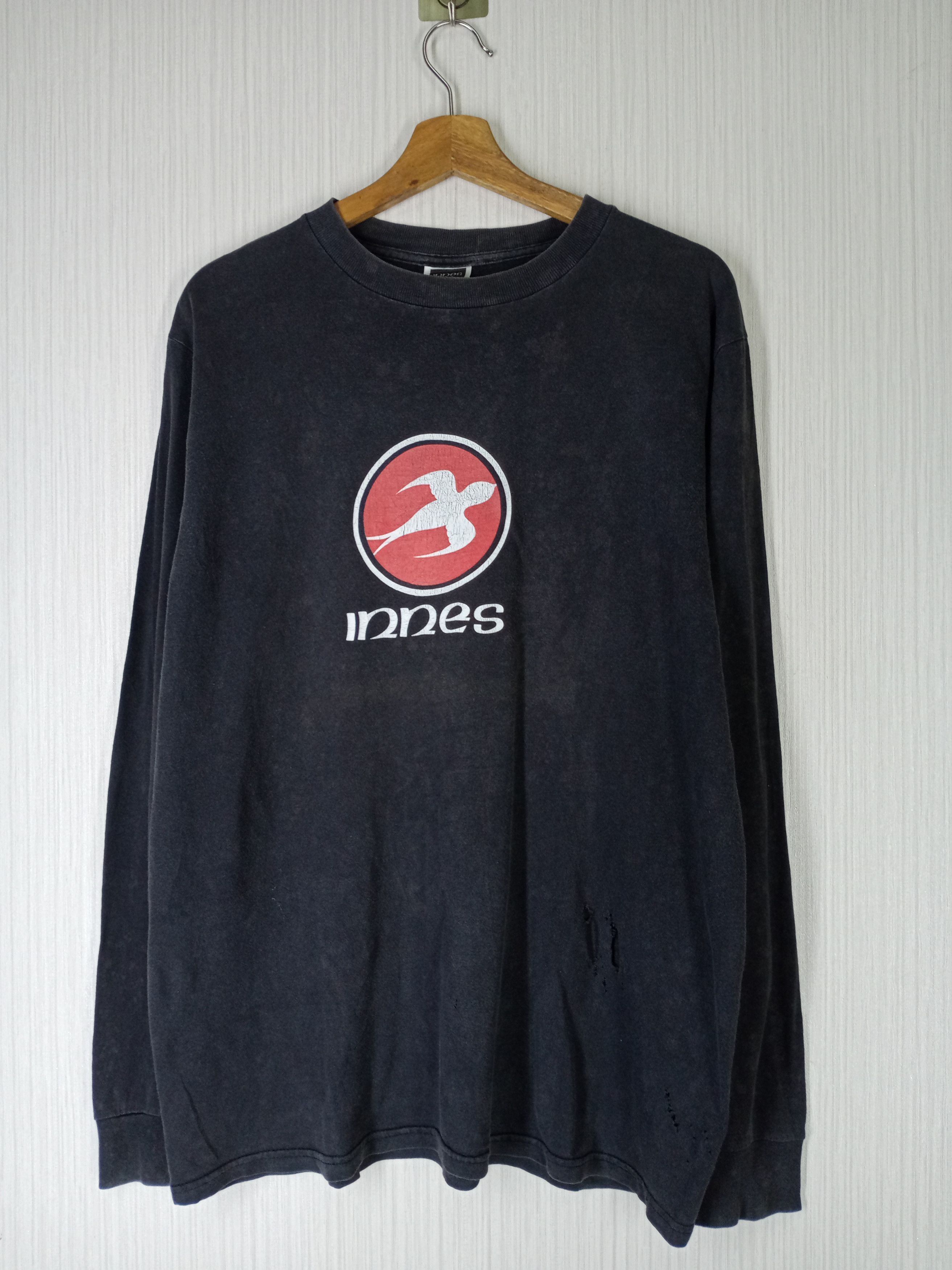 Hook-Ups Rare Vintage 90's Innes Skateboard Big Logo Distressed Tee Size US M / EU 48-50 / 2 - 1 Thumbnail