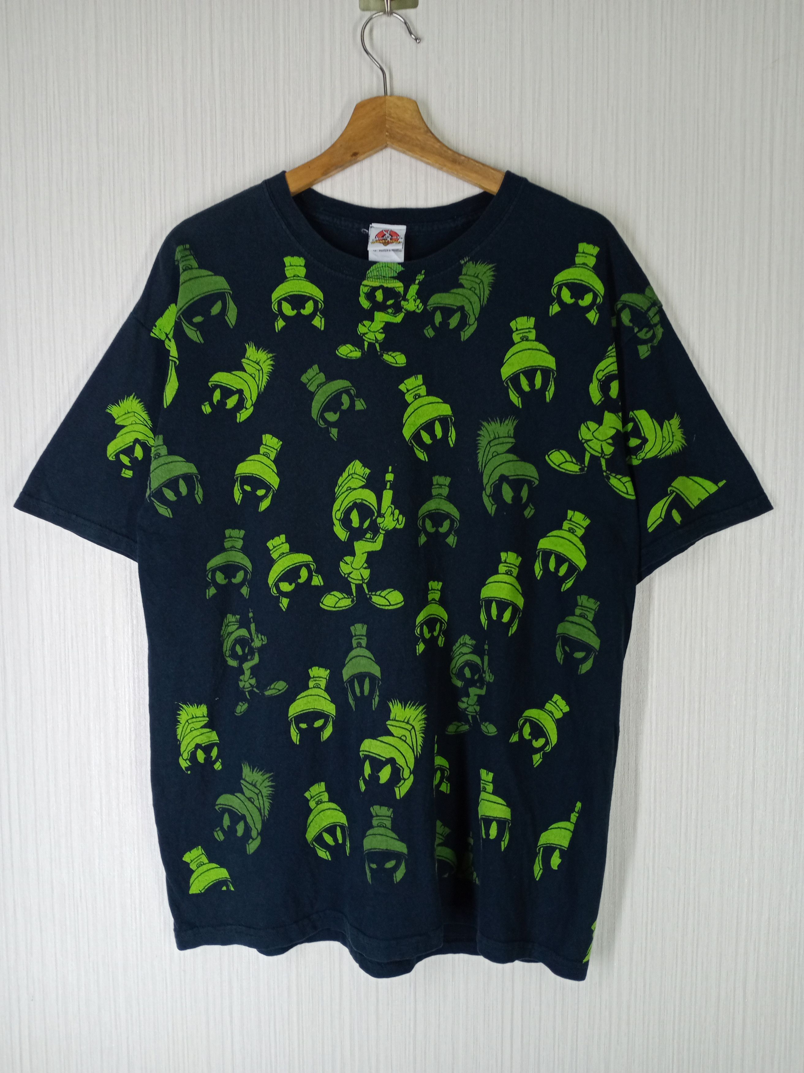 Cartoon Network Rare Vintage Marvin The Martian Looney Tunes Full Print Tee Size US L / EU 52-54 / 3 - 1 Thumbnail
