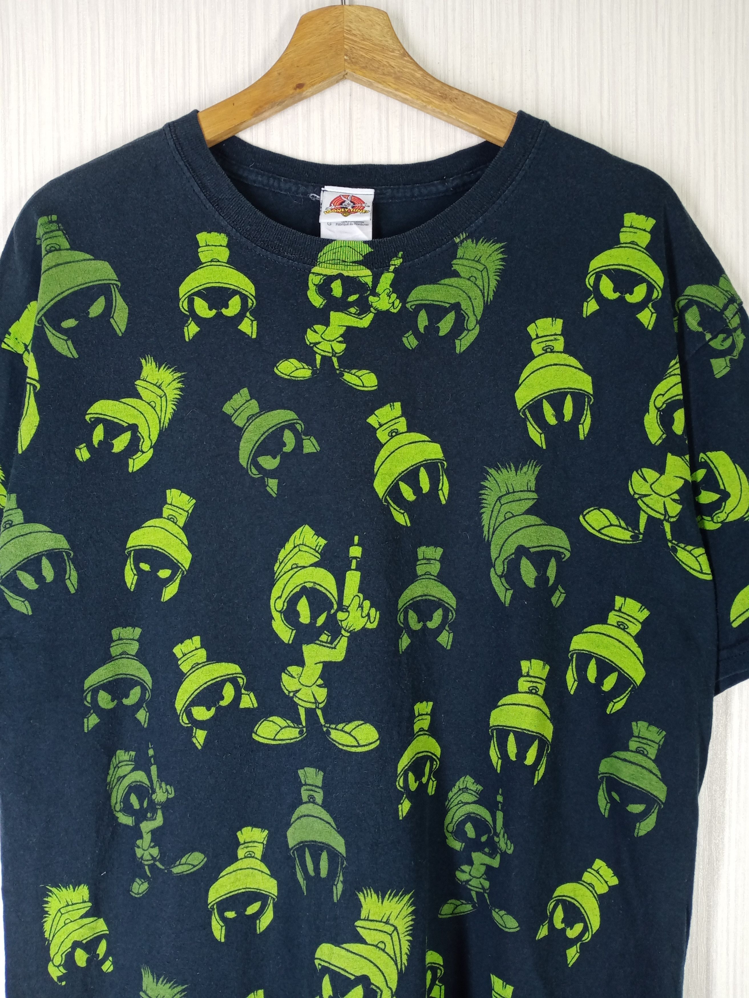 Cartoon Network Rare Vintage Marvin The Martian Looney Tunes Full Print Tee Size US L / EU 52-54 / 3 - 4 Thumbnail