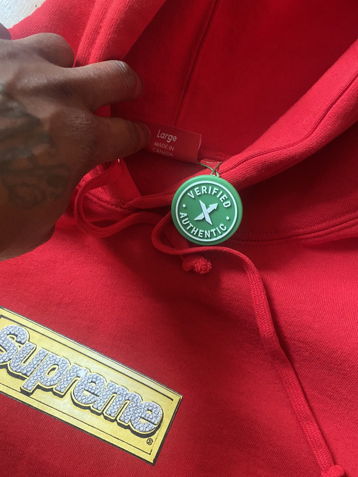 Supreme Supreme Bling Box Logo Hoodie Size US L / EU 52-54 / 3 - 6 Thumbnail