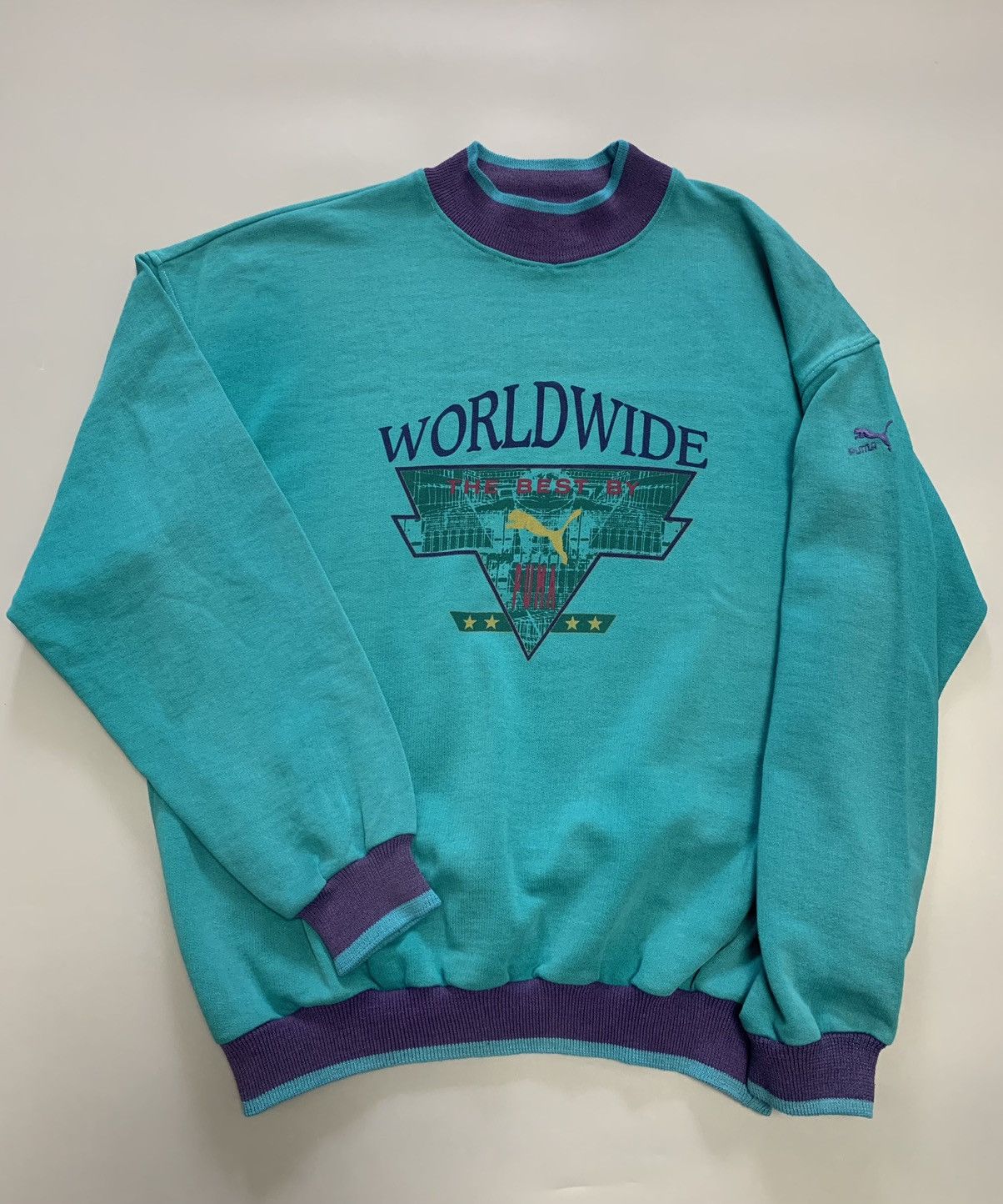 Puma 80s Vintage Rare Puma Worldwide sweatshirt Size US M / EU 48-50 / 2 - 1 Thumbnail