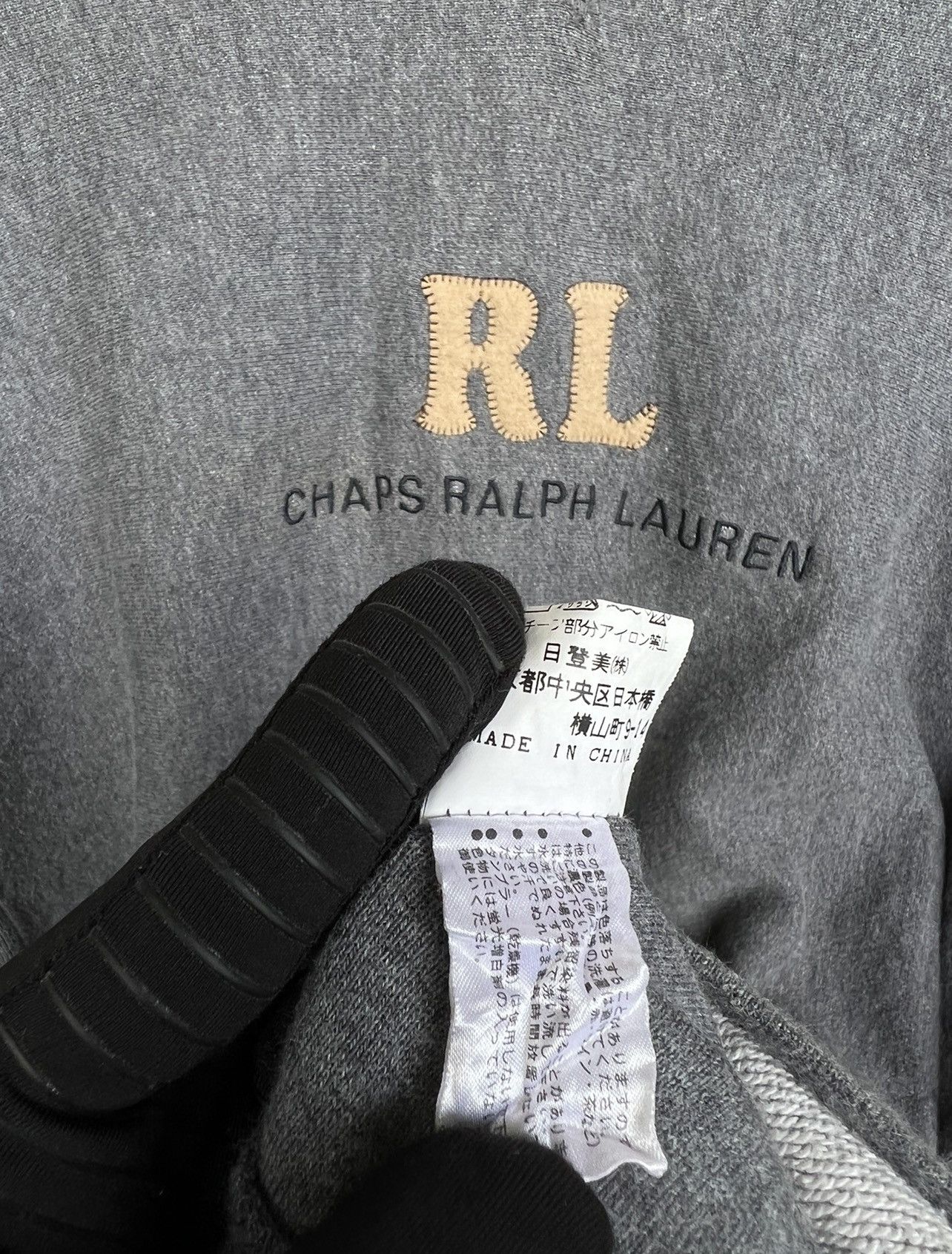 Chaps Ralph Lauren × Polo Ralph Lauren × Vintage Vintage Chaps Ralph Lauren Grey Sweatshirt Size US L / EU 52-54 / 3 - 7 Thumbnail