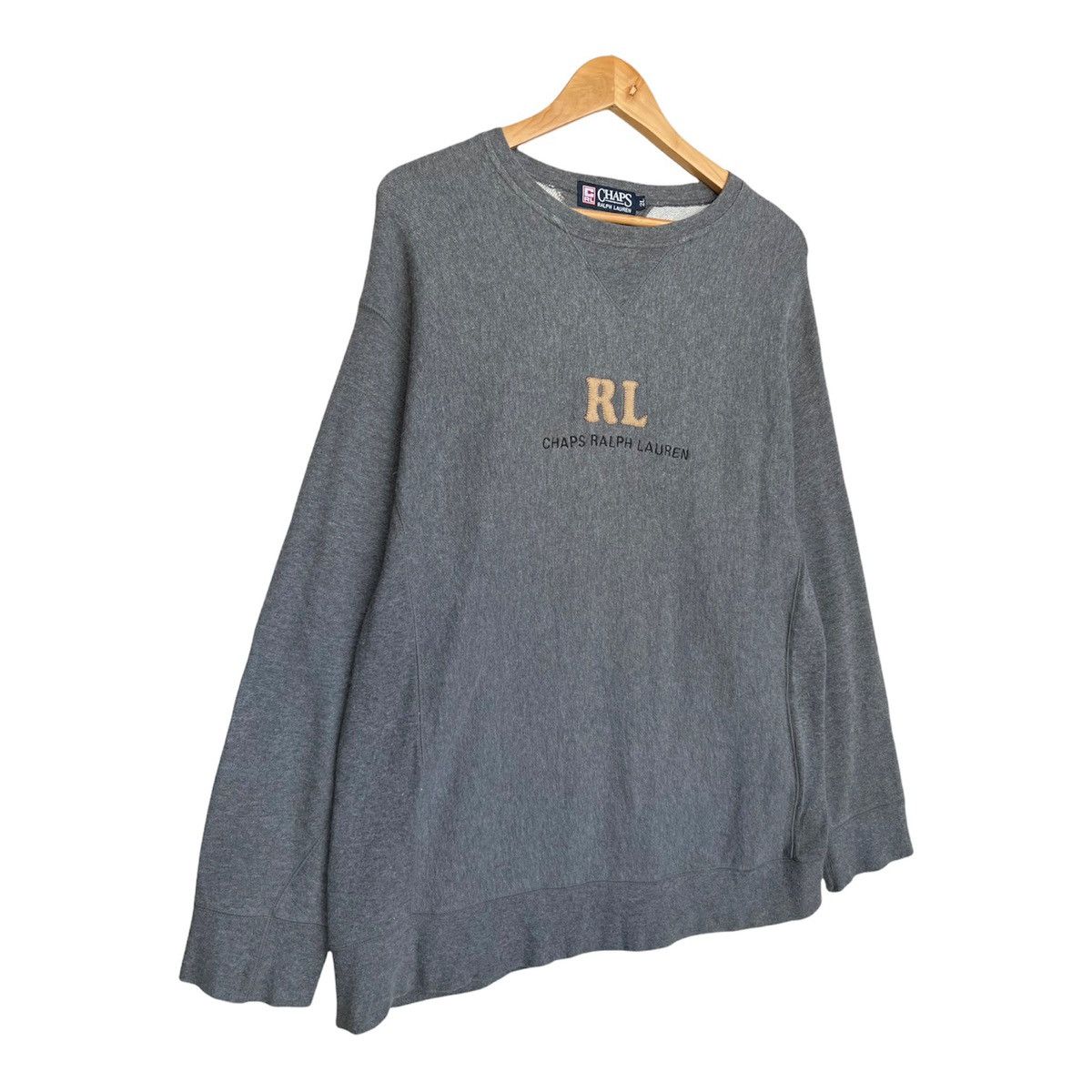 Chaps Ralph Lauren × Polo Ralph Lauren × Vintage Vintage Chaps Ralph Lauren Grey Sweatshirt Size US L / EU 52-54 / 3 - 3 Thumbnail