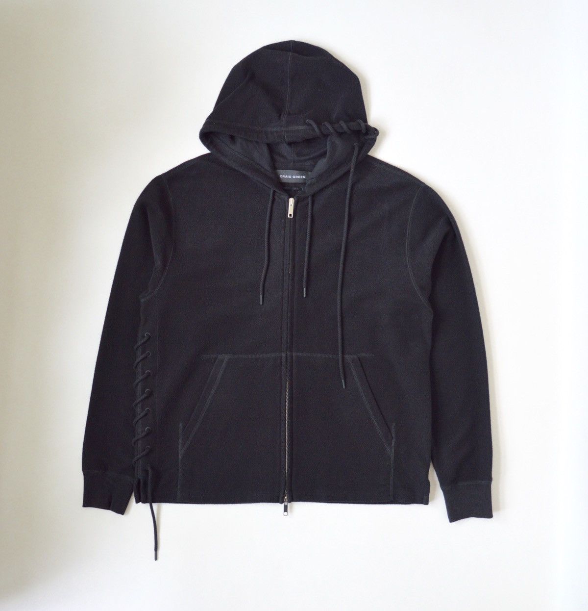 Craig Green Lace Tie Zip Hoody Size US S / EU 44-46 / 1 - 1 Thumbnail