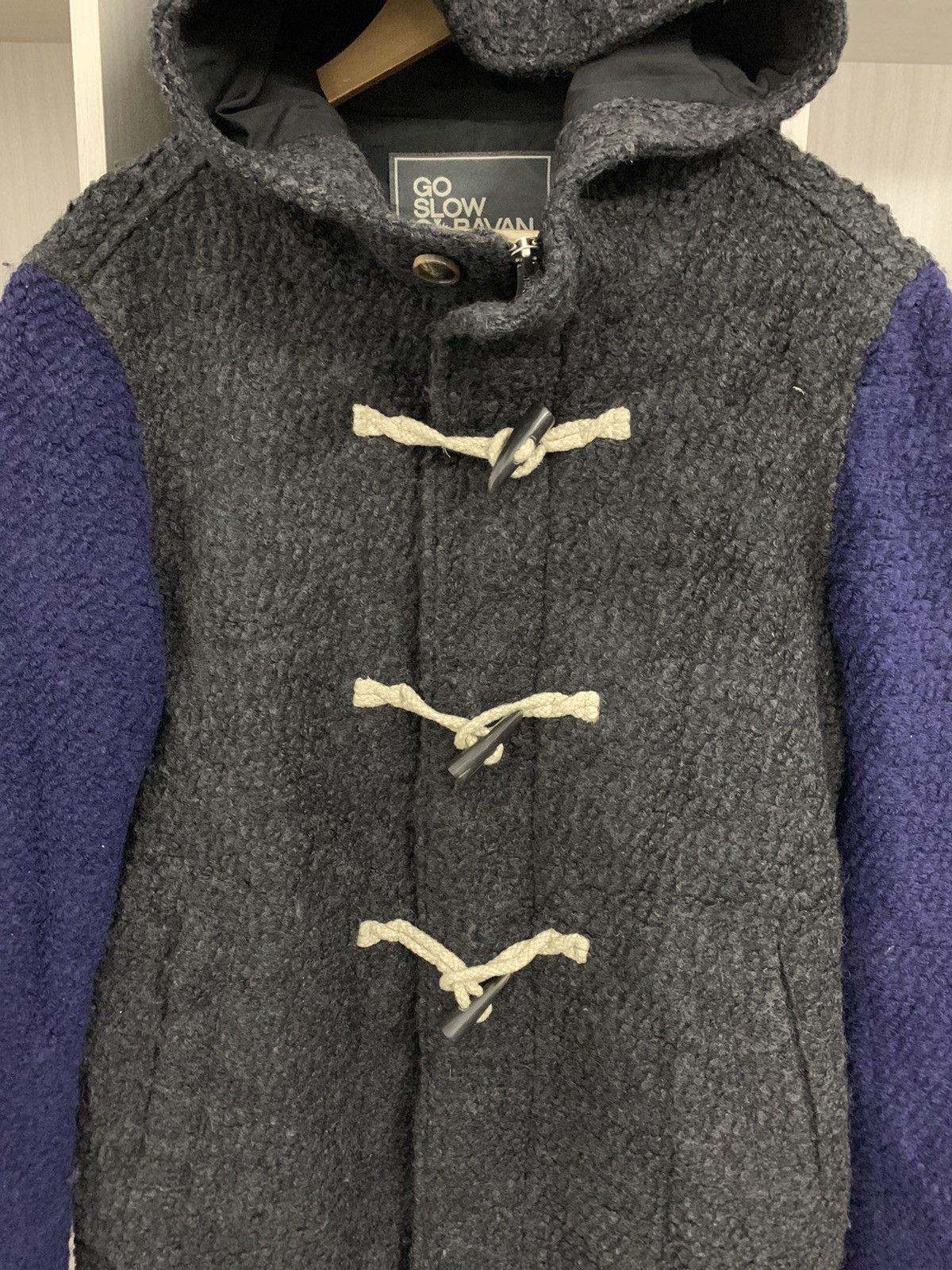 go slow caravan Duffet hoodie wool sweater rare design Size US L / EU 52-54 / 3 - 2 Thumbnail