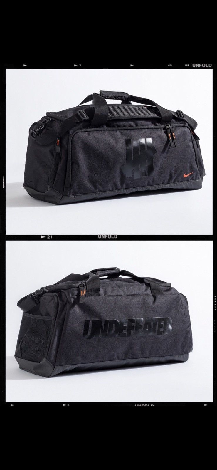 Nike x undefeated bag hotsell