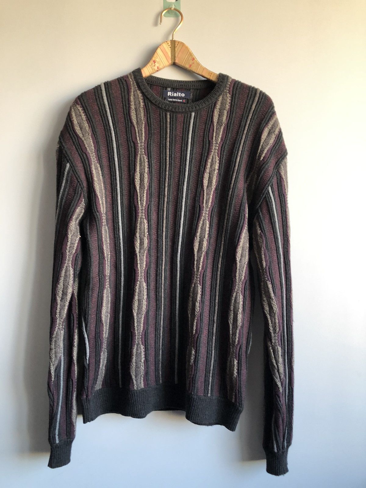 Coogi Vintage Italy Cable Knit Large Fit By Coogi Size US XL / EU 56 / 4 - 1 Thumbnail