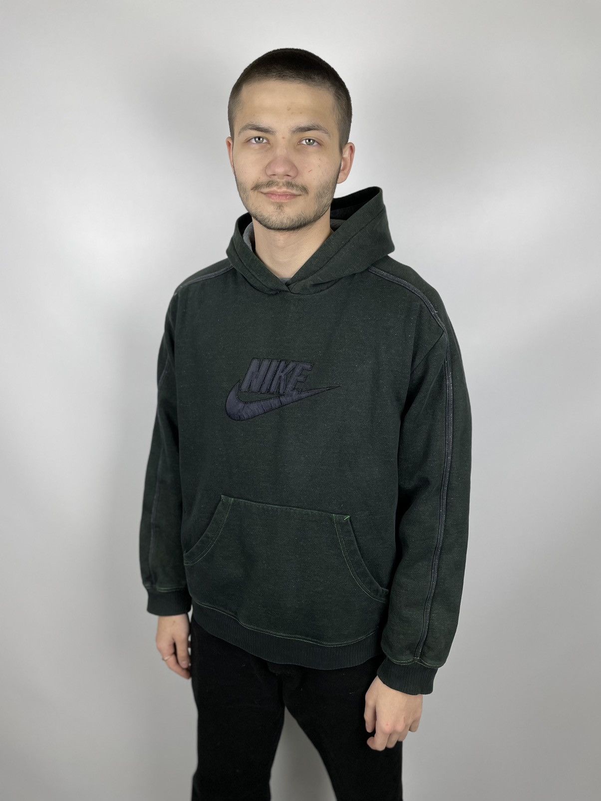 Nike × Vintage Vintage Nike Big Logo Hoodie Size US L / EU 52-54 / 3 - 1 Thumbnail