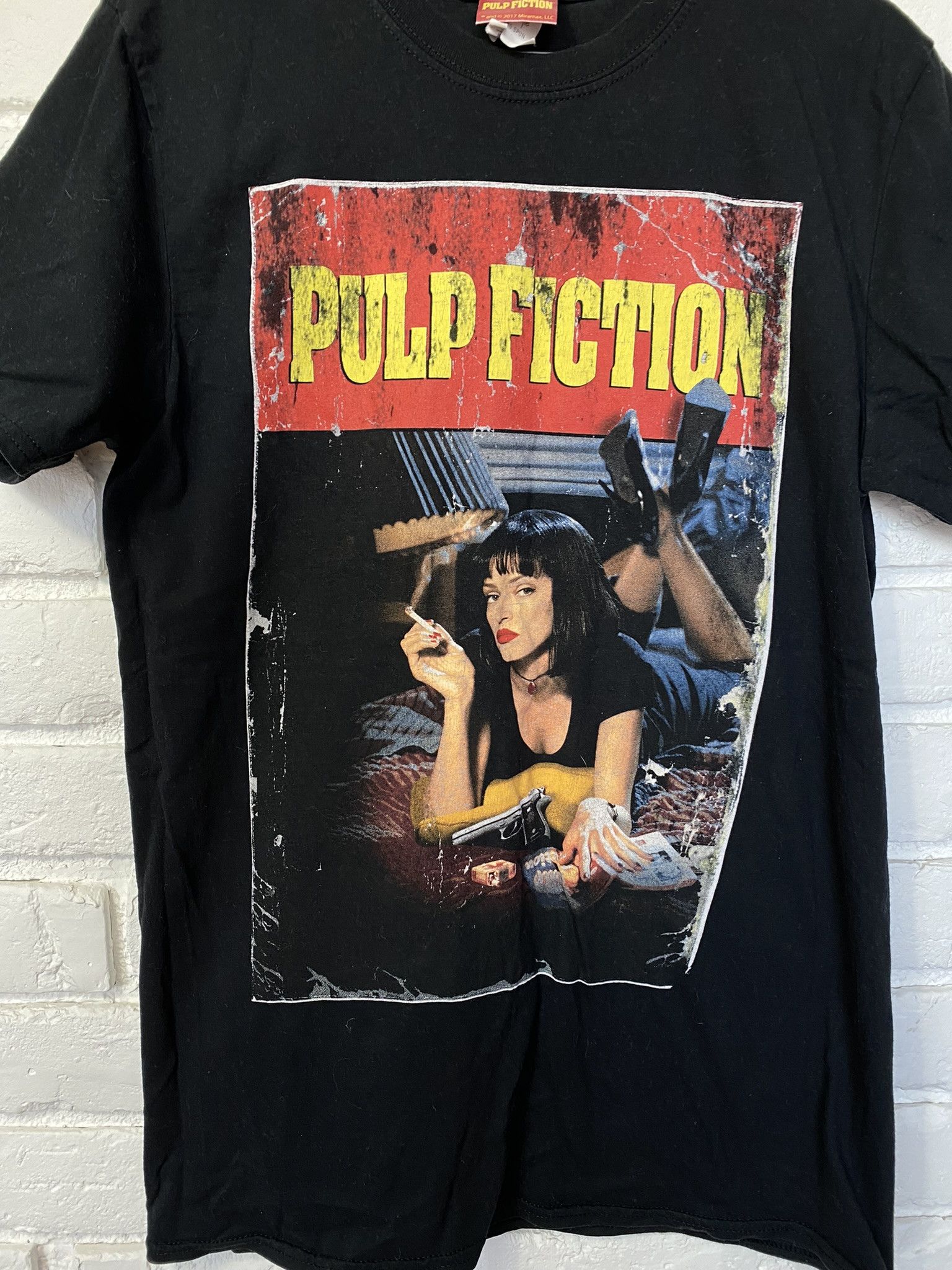 Vintage Men's Pulp Fiction Tee Shirt Black Size M 2017 Miramax