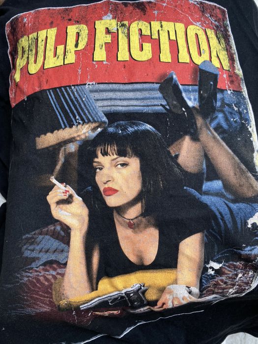 Vintage Men's Pulp Fiction Tee Shirt Black Size M 2017 Miramax