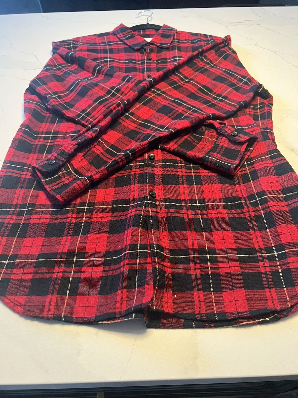 FOG Fear of God FOG F/W 17 Red Plaid Flannel Size US M / EU 48-50 / 2 - 2 Thumbnail