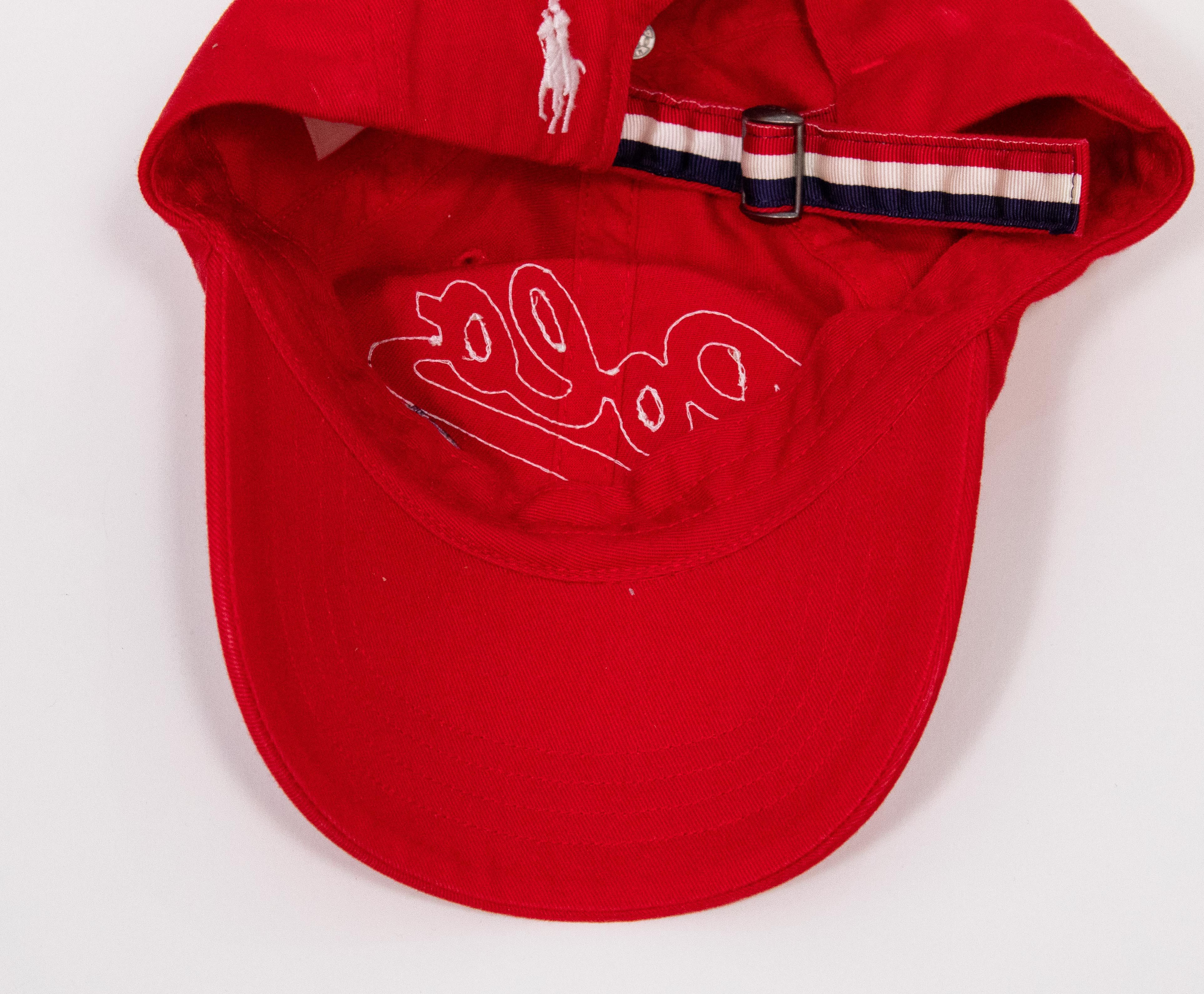 Polo Ralph Lauren Polo Ralph Lauren Polo Bear 6 Panel Red Dad Hat Size ONE SIZE - 5 Thumbnail