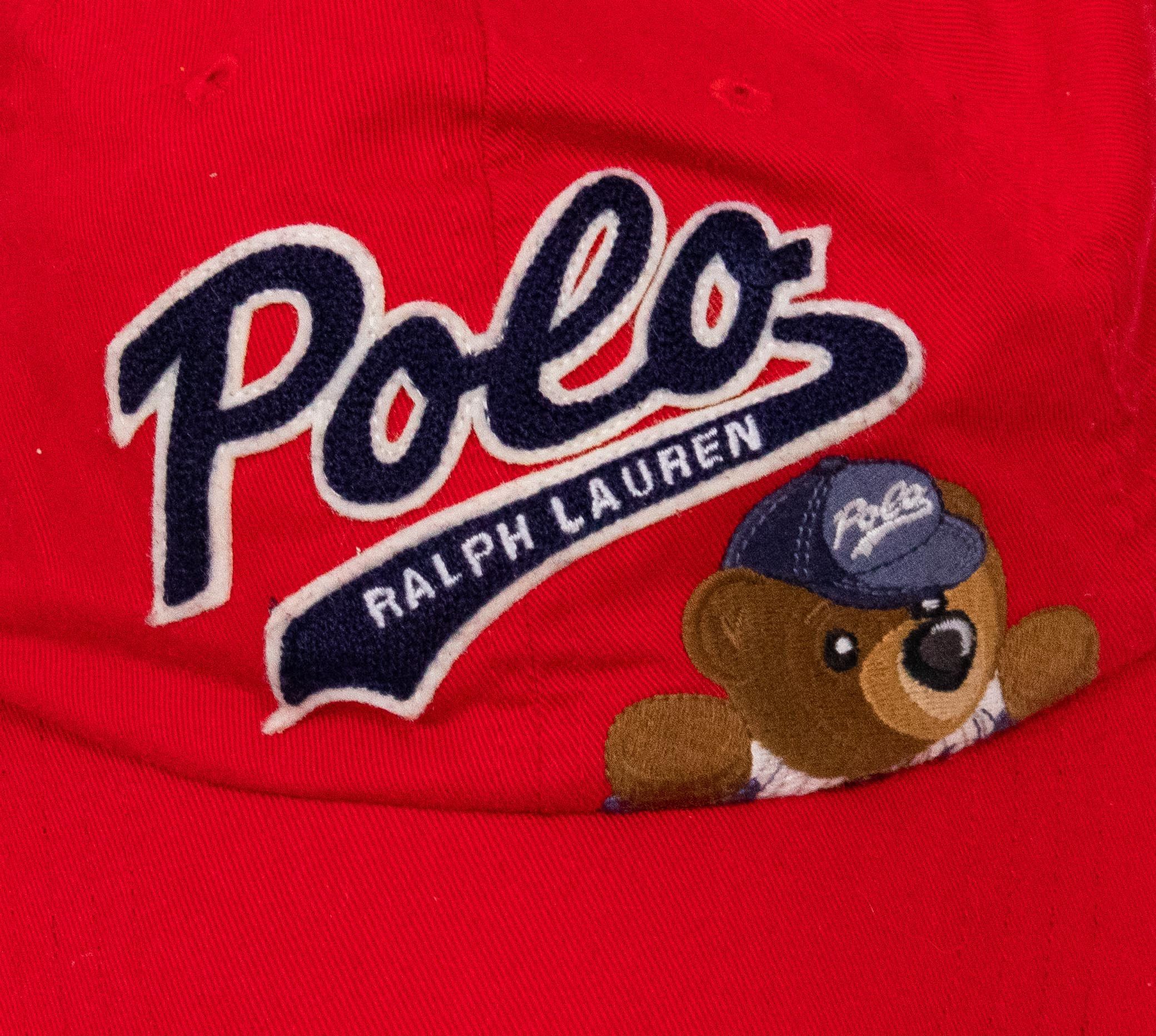 Polo Ralph Lauren Polo Ralph Lauren Polo Bear 6 Panel Red Dad Hat Size ONE SIZE - 2 Preview