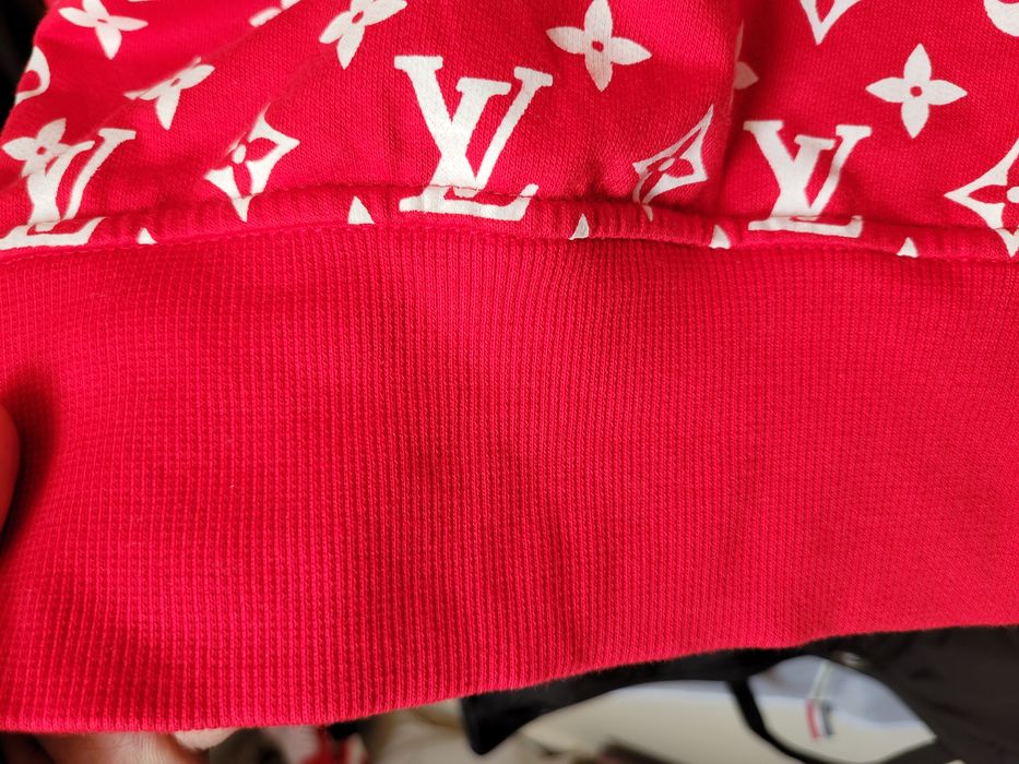 Hoodie Supreme X Louis Vuitton Hooded Hot Sweatshirt Monogram Red