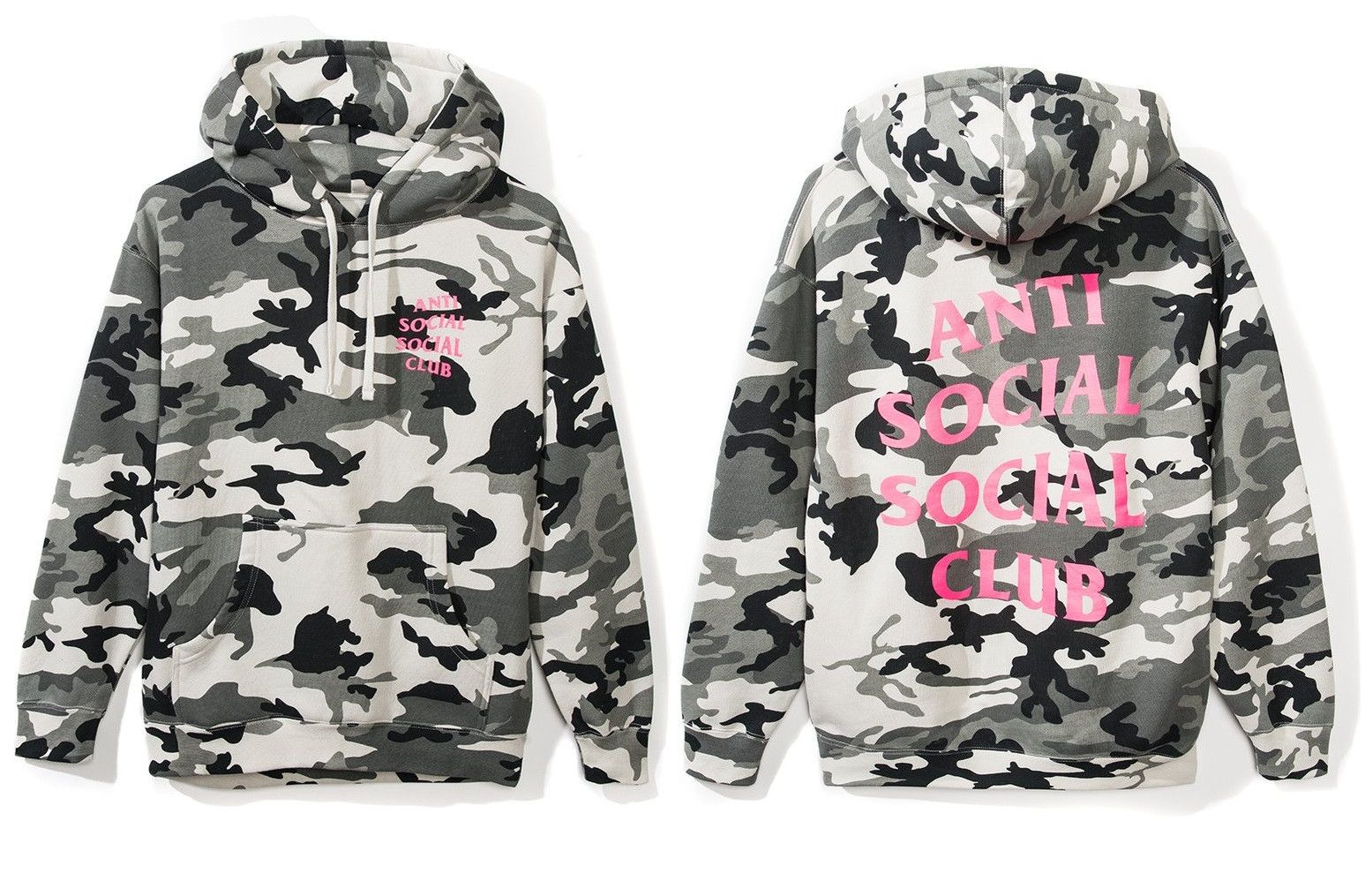 Anti Social Social Club DS Pink ASSC Not Gildan Frozen Snow camo hoodie FTP FOG BAPE Size US XS / EU 42 / 0 - 6 Thumbnail