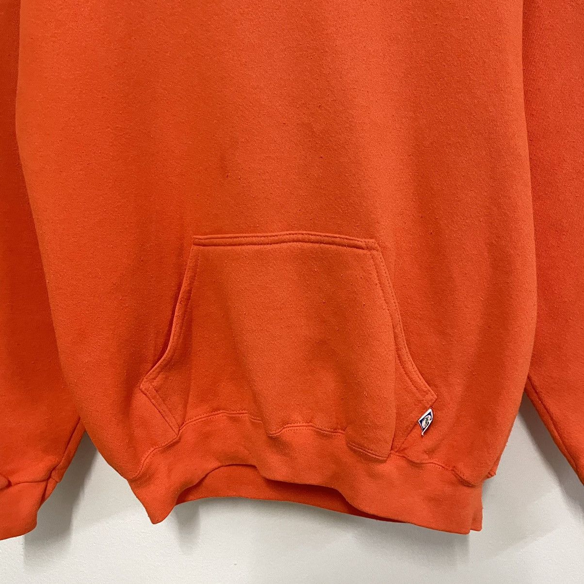 Russell Athletic × Vintage 🔥90s DISCUS ATHLETIC ORANGE PLAIN SWEATER HOODIE Size US M / EU 48-50 / 2 - 4 Thumbnail