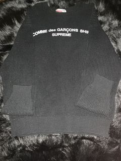 Cdg x clearance supreme knit sweater