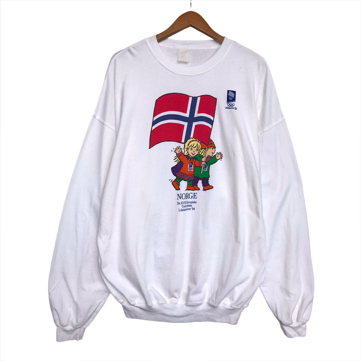 Vintage 90's Olympic Norge Lillehammer Crewneck Sweatshirt