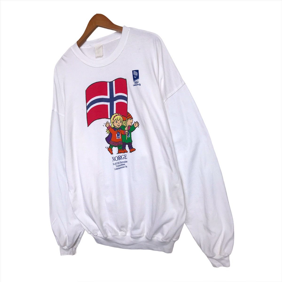 Vintage 90's Olympic Norge Lillehammer Crewneck Sweatshirt