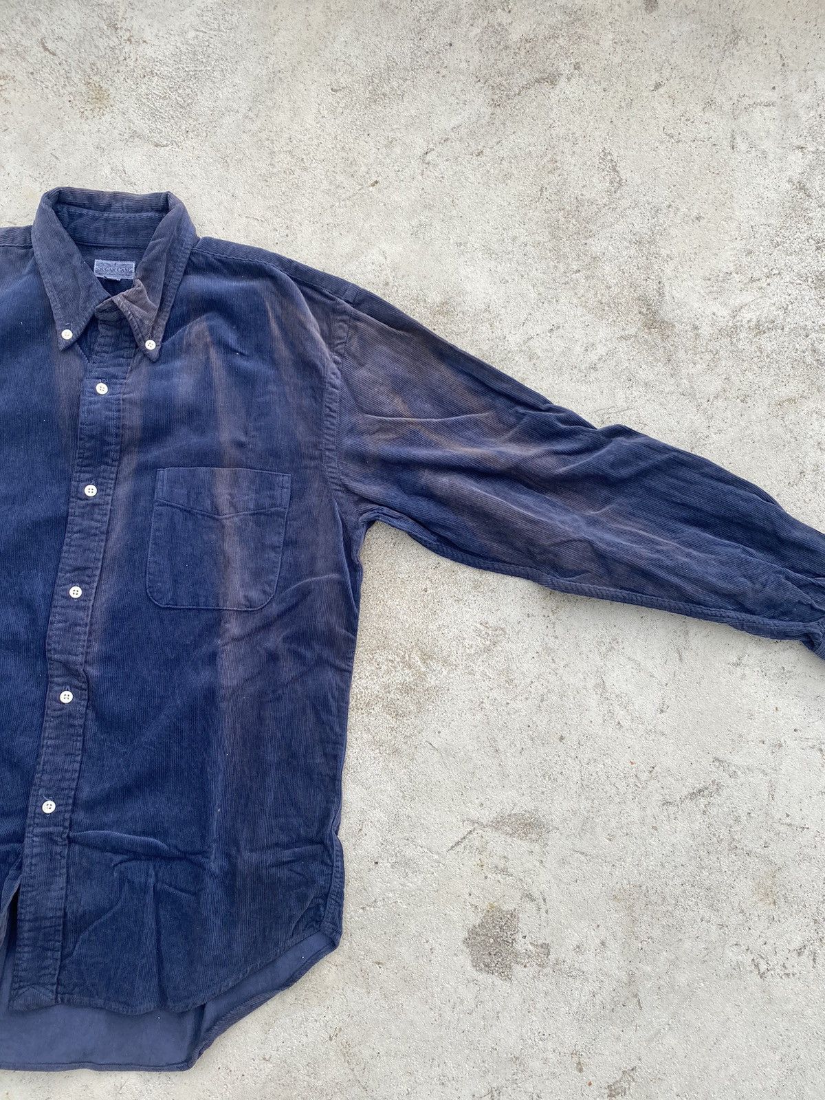 Japanese Brand Distressed Sun Fading Sugar Cane Corduroy Shirt Size US M / EU 48-50 / 2 - 3 Thumbnail