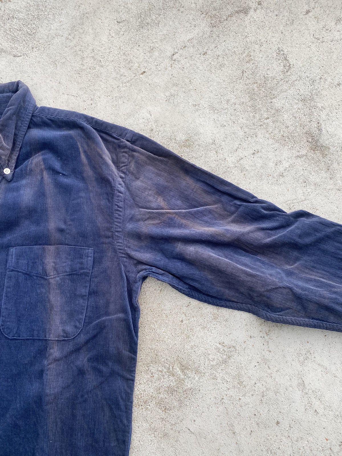 Japanese Brand Distressed Sun Fading Sugar Cane Corduroy Shirt Size US M / EU 48-50 / 2 - 4 Thumbnail