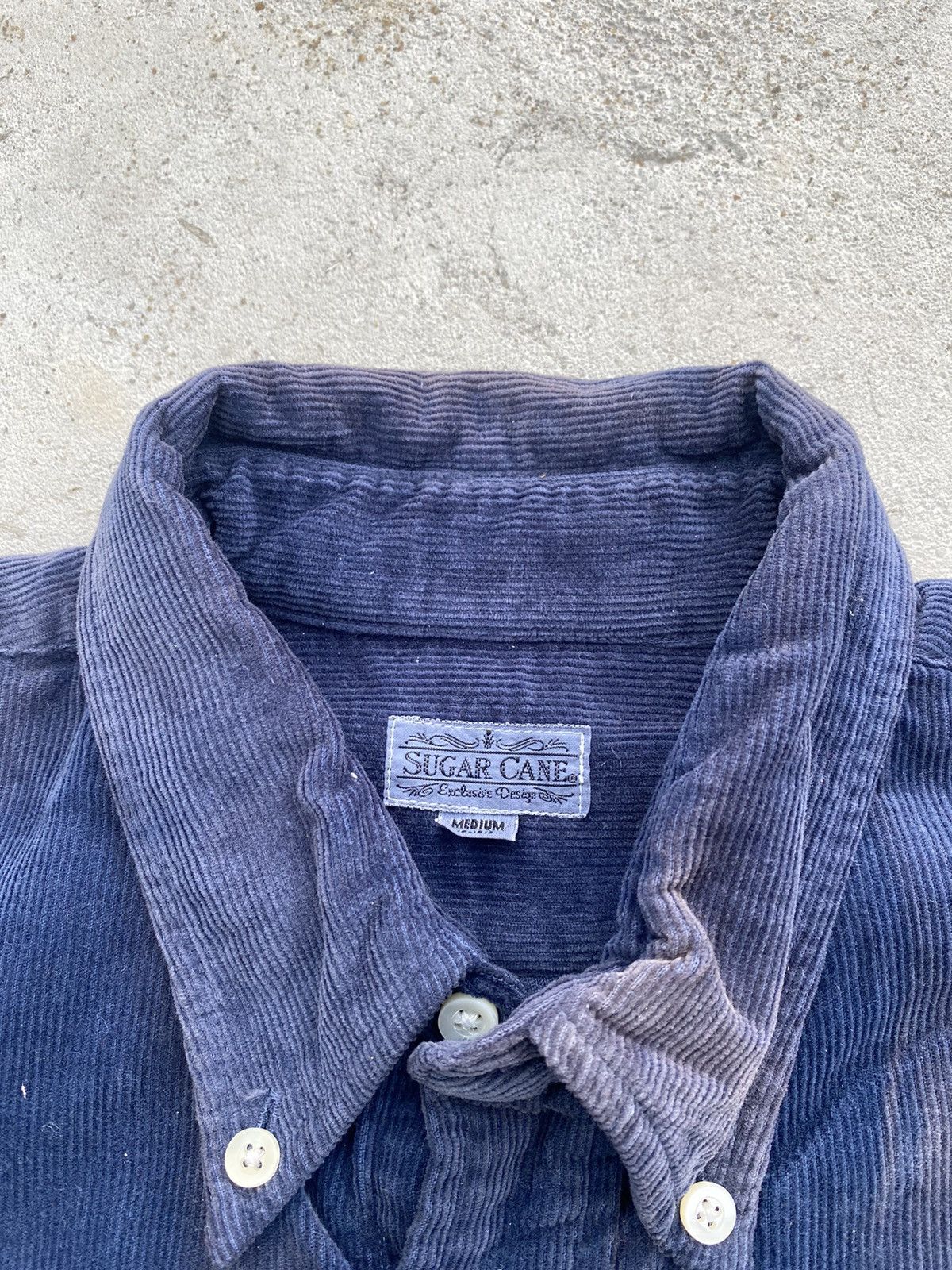 Japanese Brand Distressed Sun Fading Sugar Cane Corduroy Shirt Size US M / EU 48-50 / 2 - 7 Thumbnail