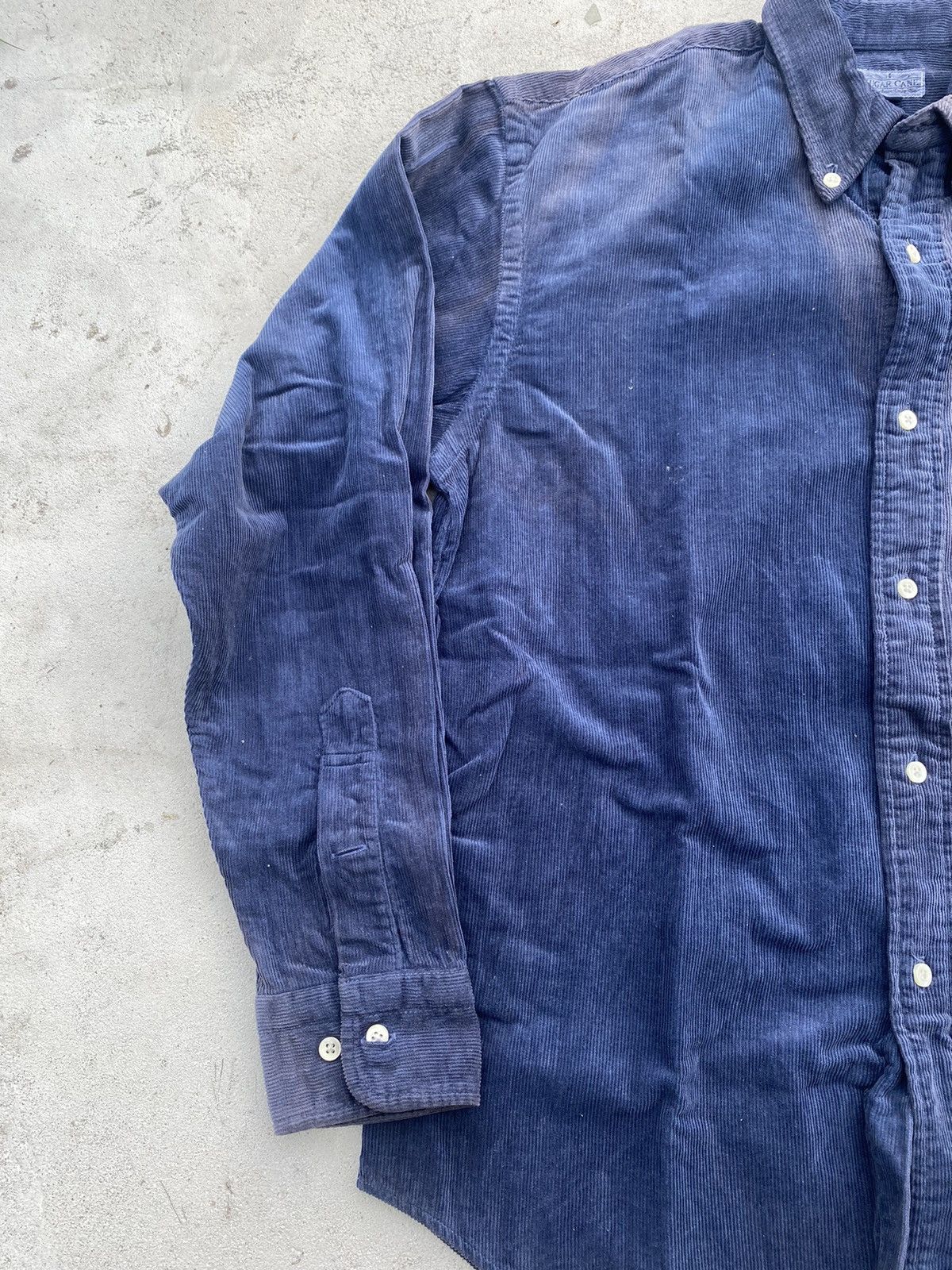 Japanese Brand Distressed Sun Fading Sugar Cane Corduroy Shirt Size US M / EU 48-50 / 2 - 5 Thumbnail