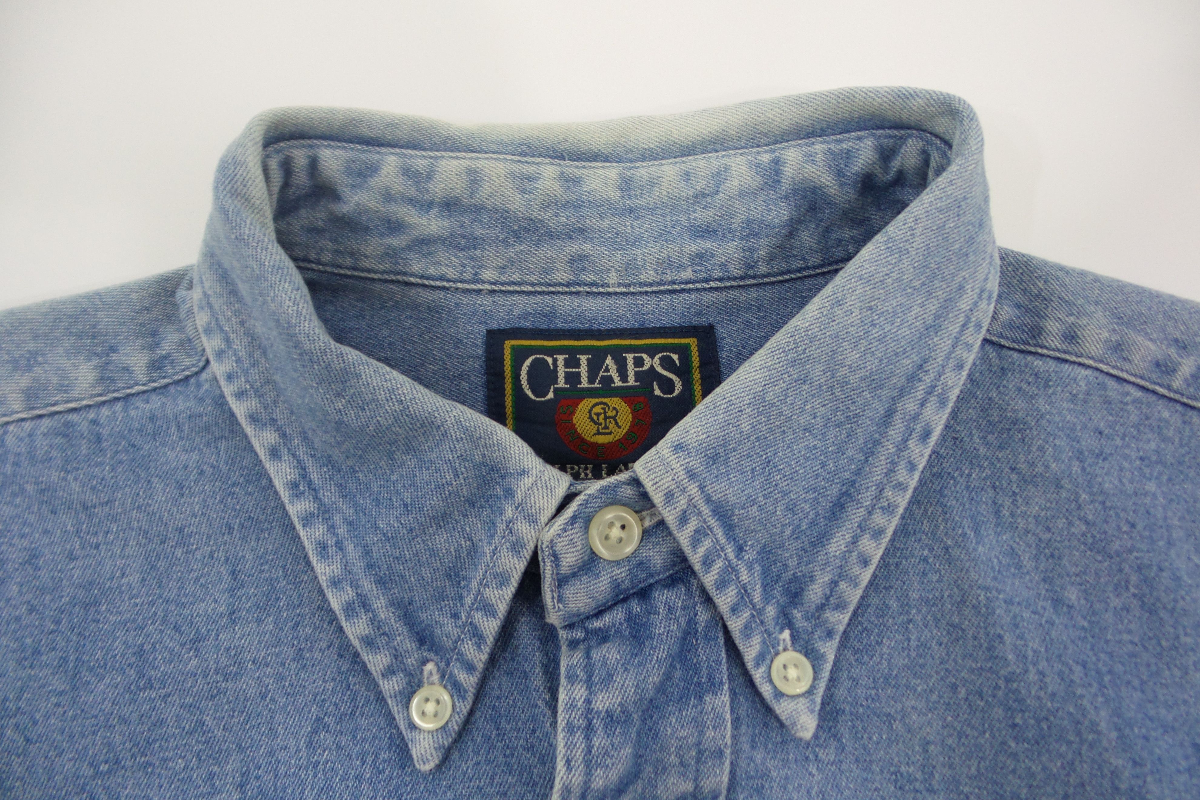 Chaps Ralph Lauren Chaps Ralph Lauren Blue Denim Shirts Size US L / EU 52-54 / 3 - 2 Thumbnail