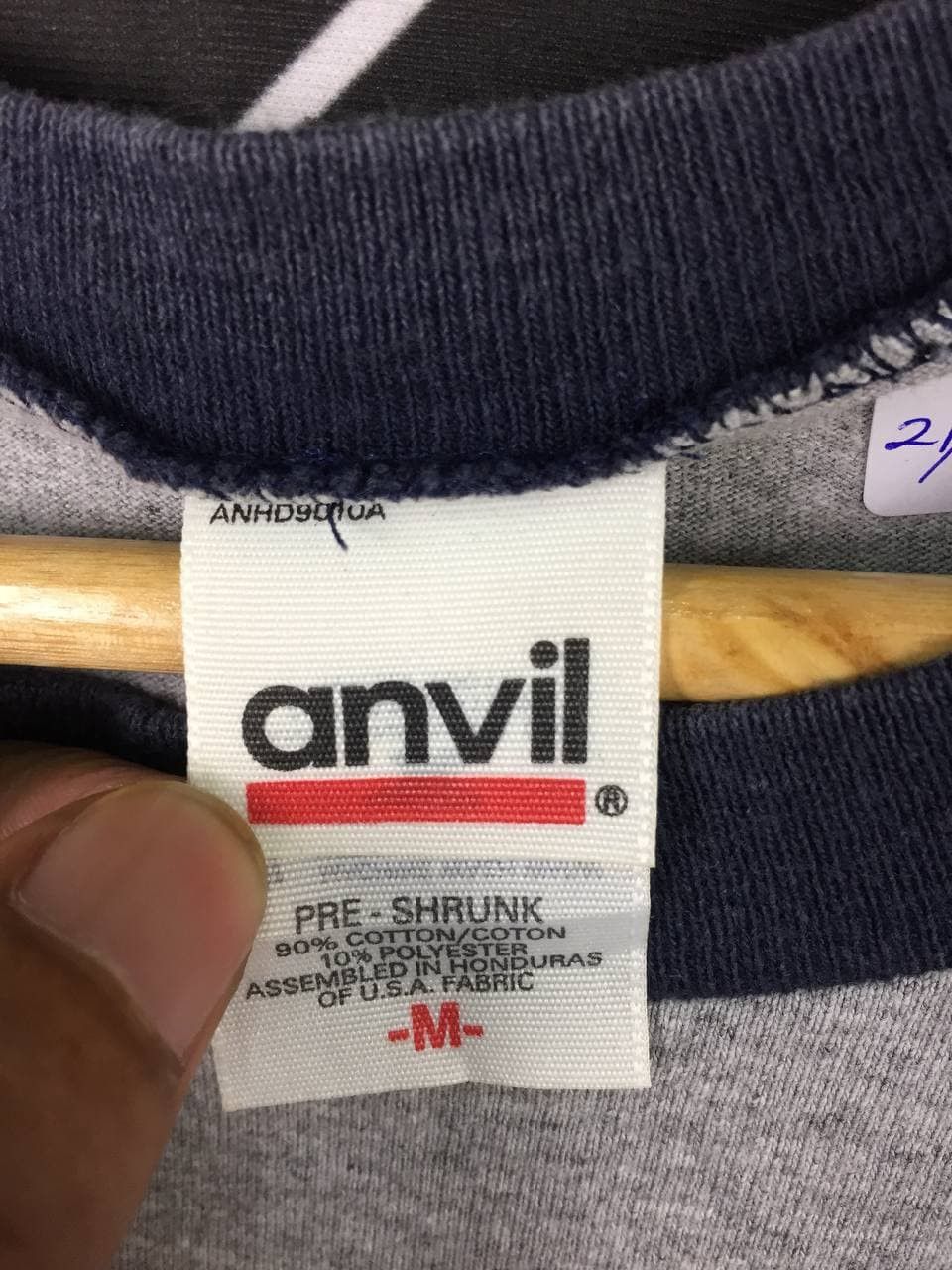 Anvil Vtg Anvil Raglan 3 Quarter Jersey 3Q Tshirt Size US M / EU 48-50 / 2 - 4 Thumbnail