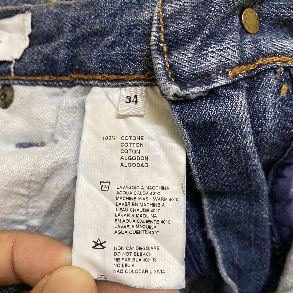 Versace Versace Denime Blue City collection Medusa Logo Size US 34 / EU 50 - 14 Thumbnail