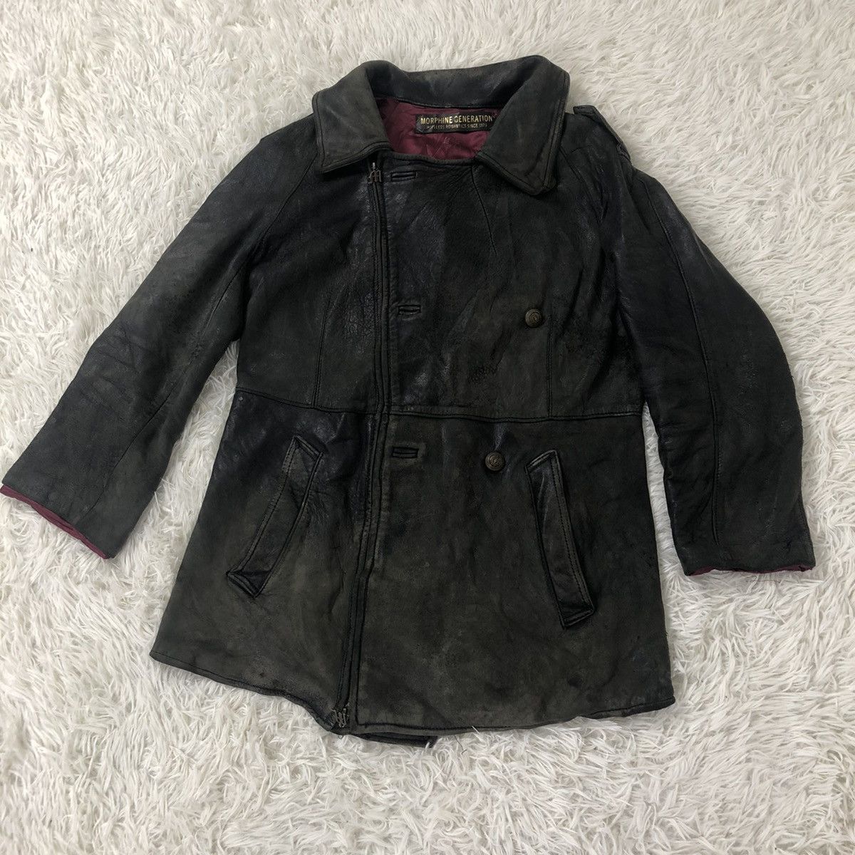 Vintage MORPHINE GENERATION HOOPLESS ROMANTIC 1979 LEATHER JACKET Size US M / EU 48-50 / 2 - 1 Thumbnail