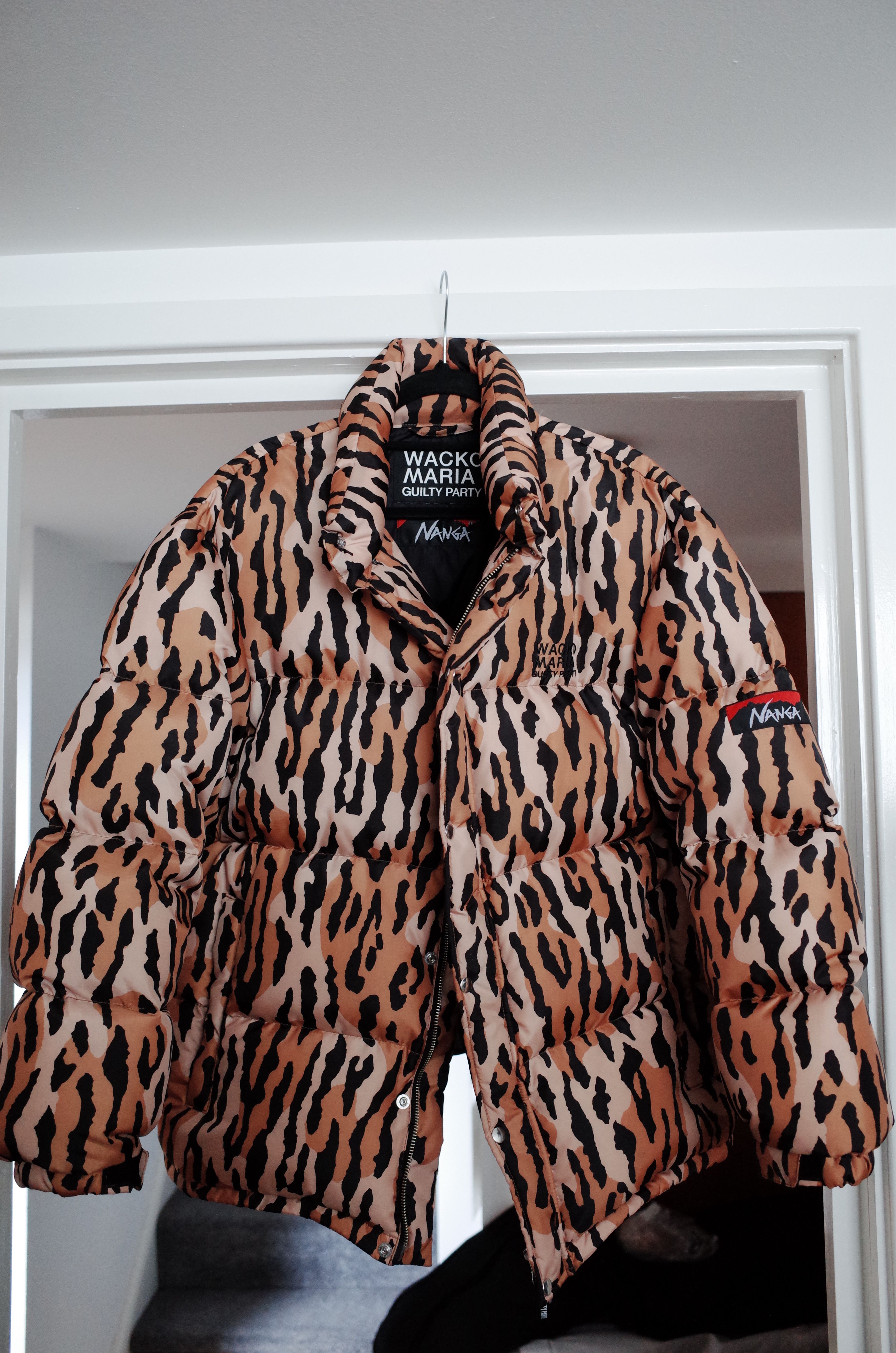WACKO MARIA NANGA LEOPARD DOWN JACKET M
