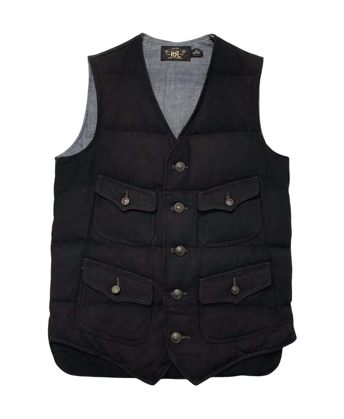 image of Rrl Ralph Lauren Double Rl Ralh Laurent Denim Vest in Denim Blue, Men's (Size Small)