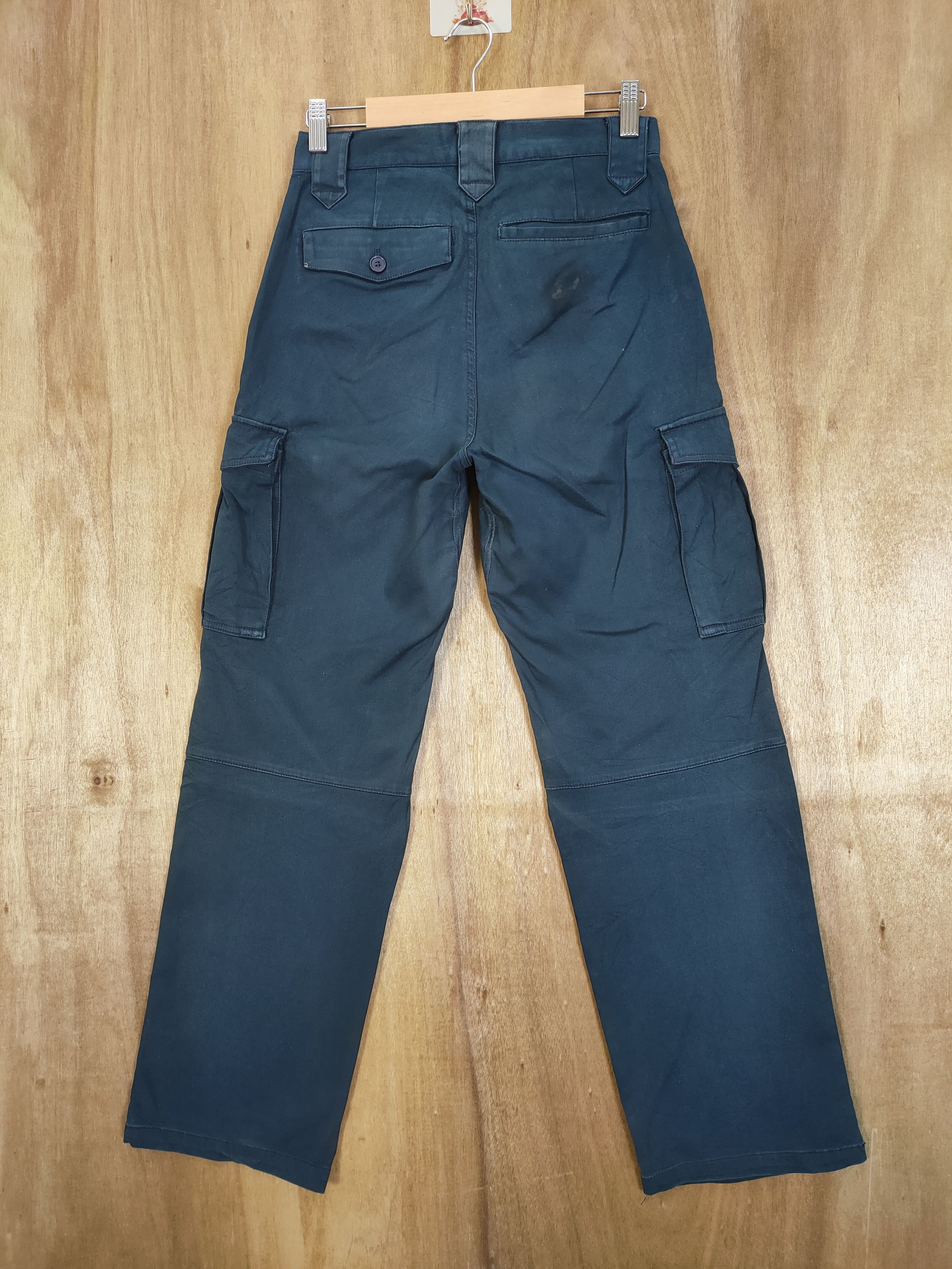 Japanese Brand × Vintage VINTAGE DARK BLUE WORKWEAR CARGO PANTS Size US 26 / EU 42 - 6 Thumbnail