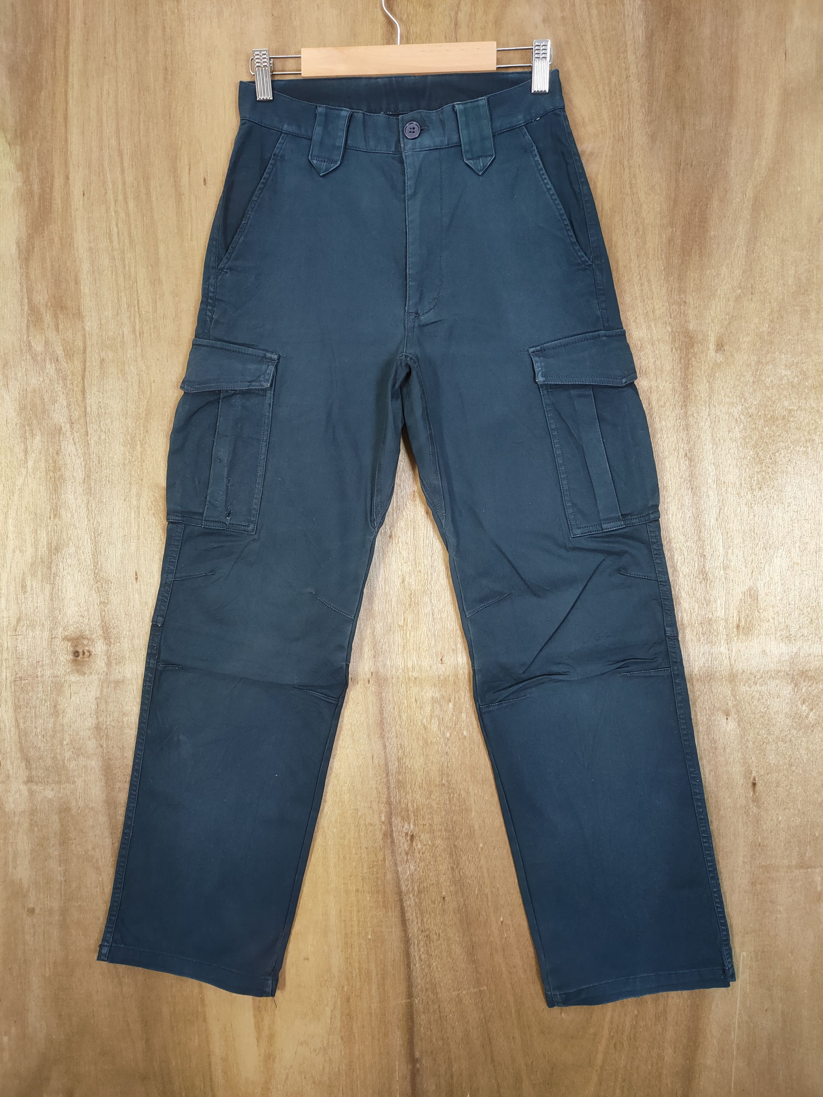 Japanese Brand × Vintage VINTAGE DARK BLUE WORKWEAR CARGO PANTS Size US 26 / EU 42 - 1 Thumbnail